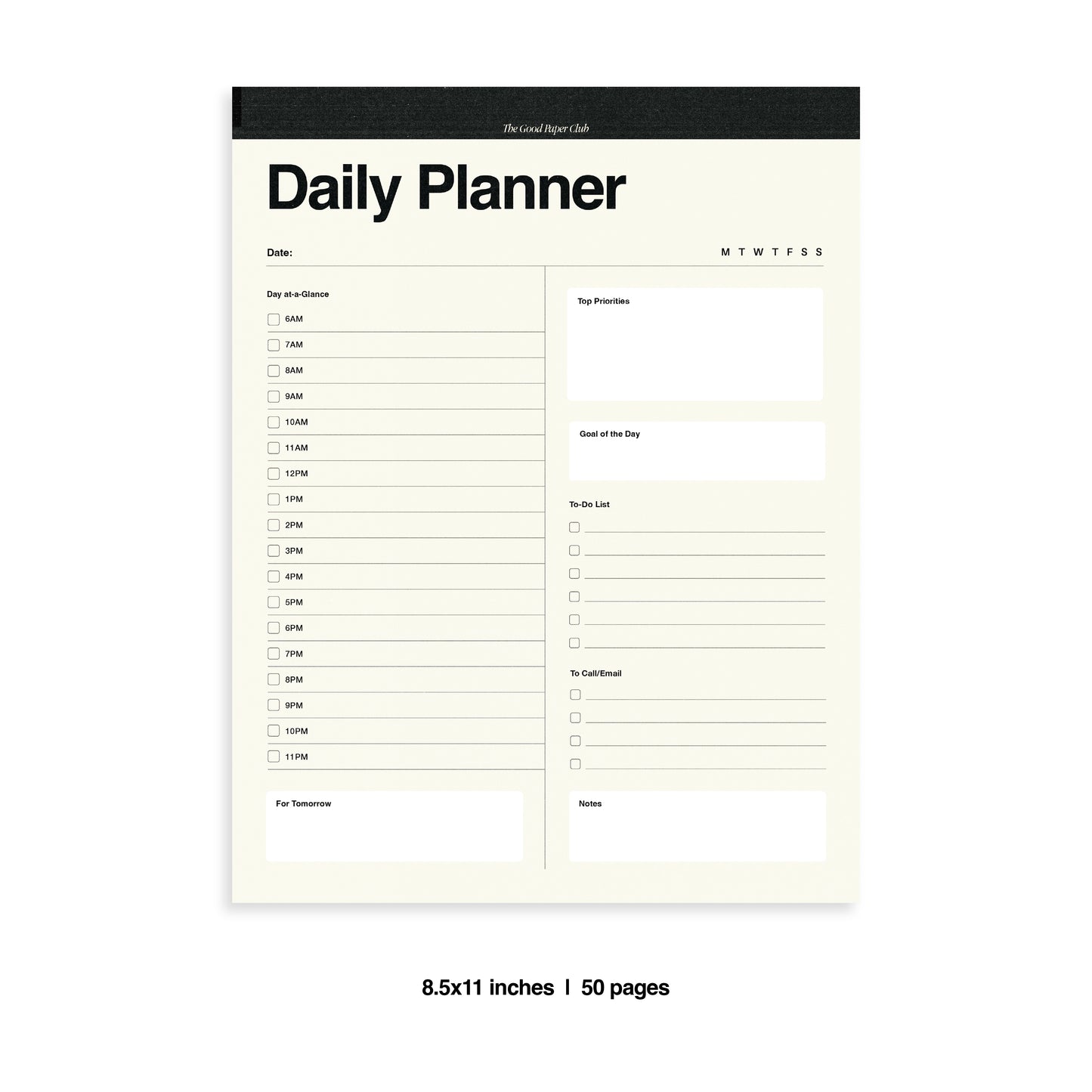 Daily Planner, Copy/Fax Collection, 8.5x11