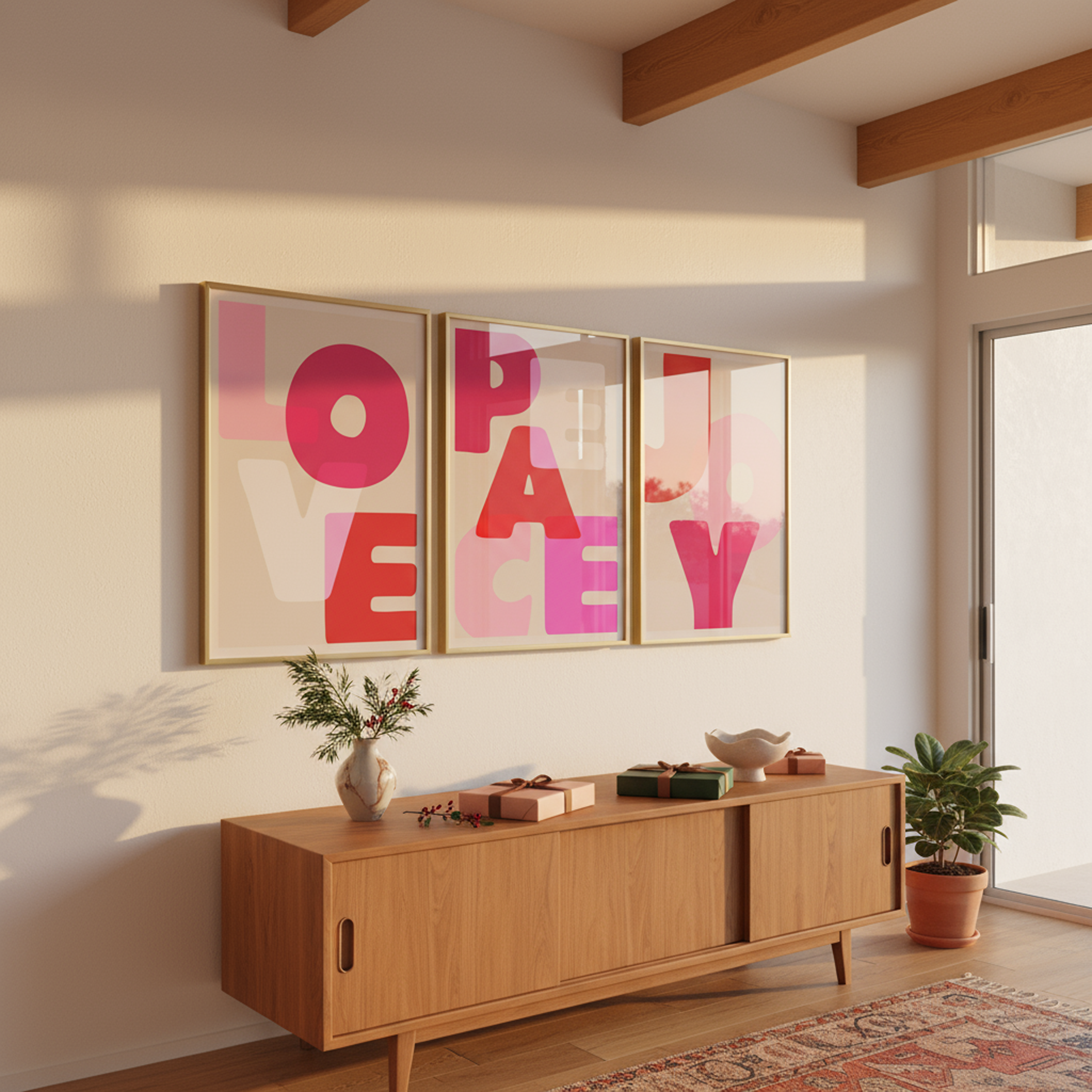 LOVE | Bright & Bold Holiday Wall Print