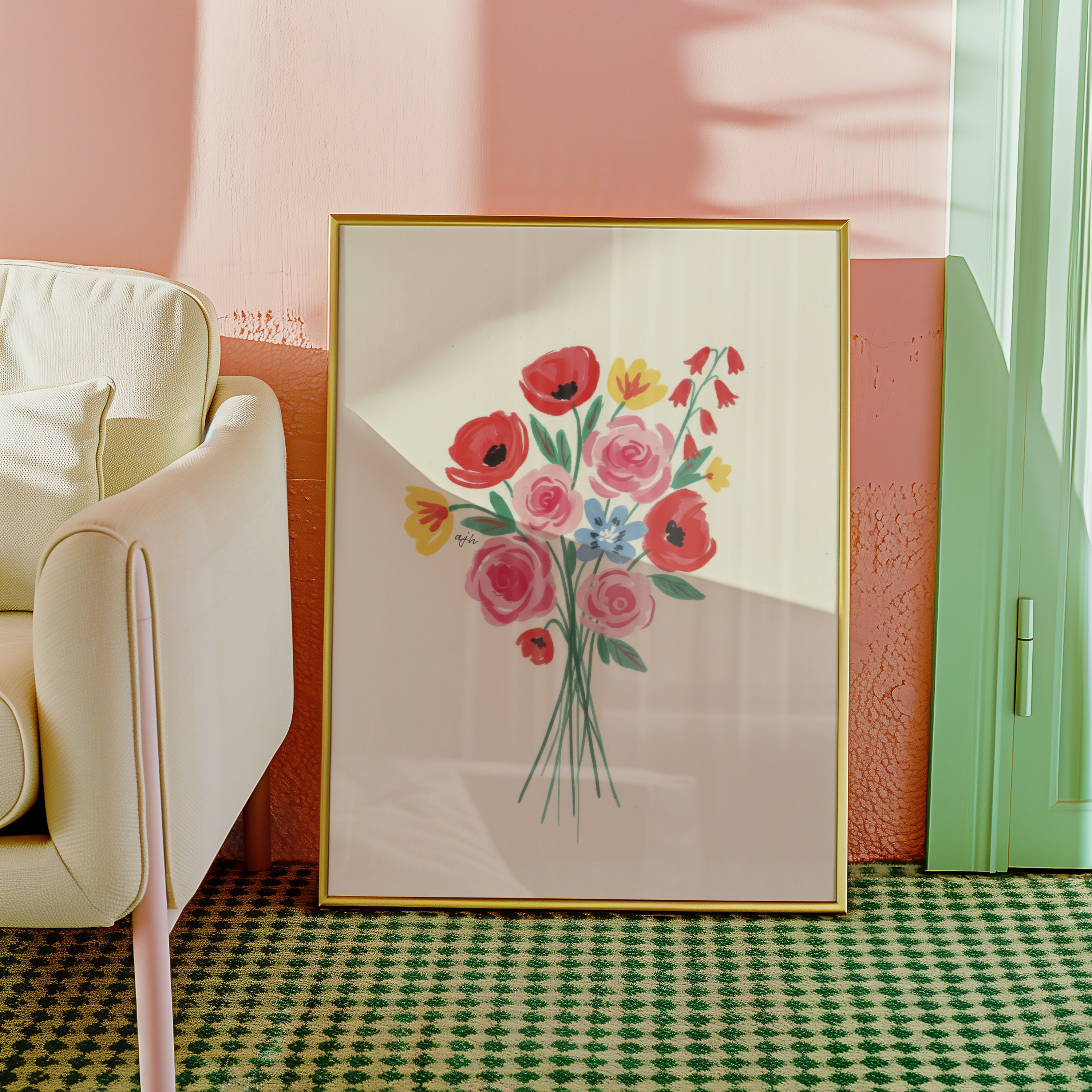 Floral Study No. 2 | “Poppies and Roses” | Wall Print