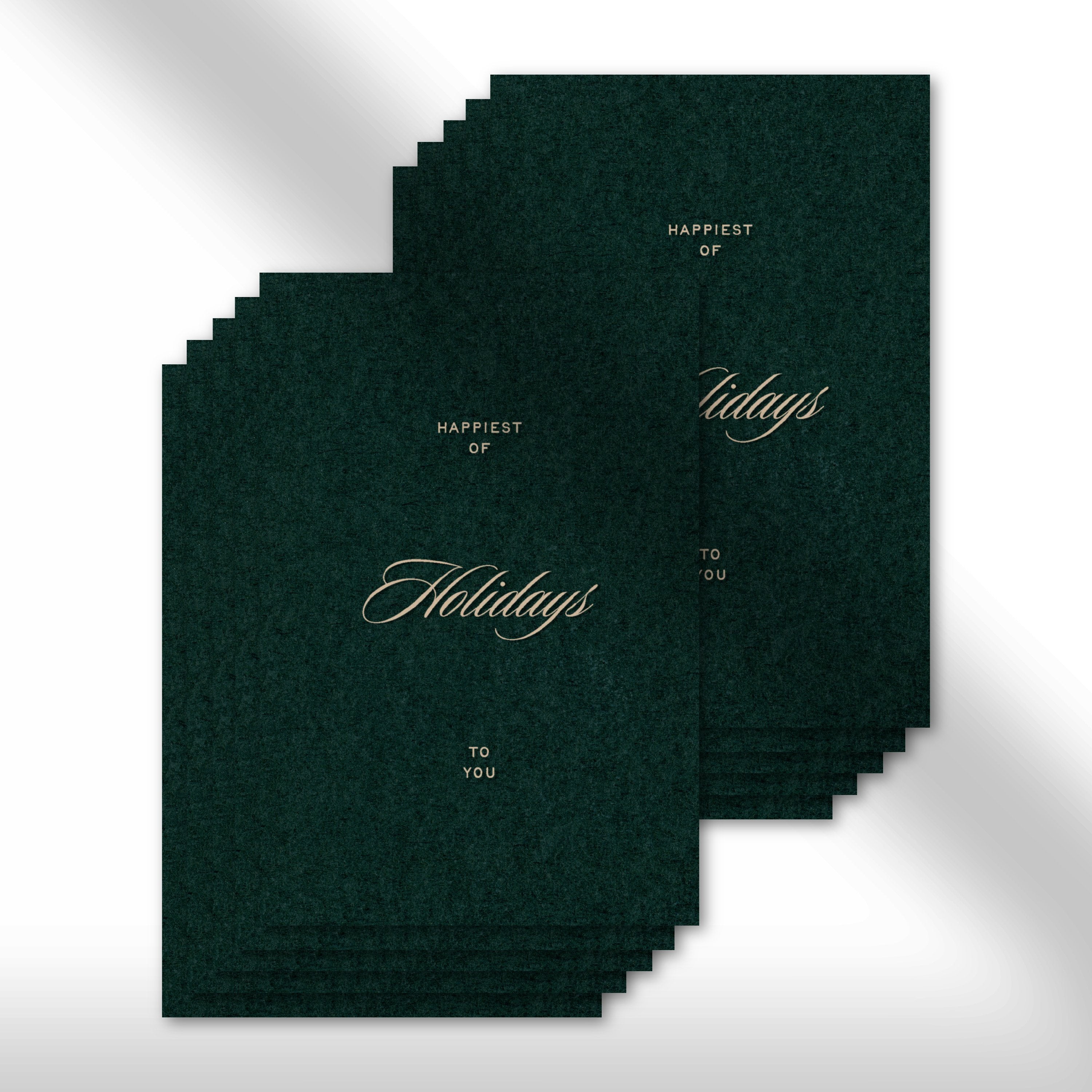 Happy Holidays Cards | Pack of 10