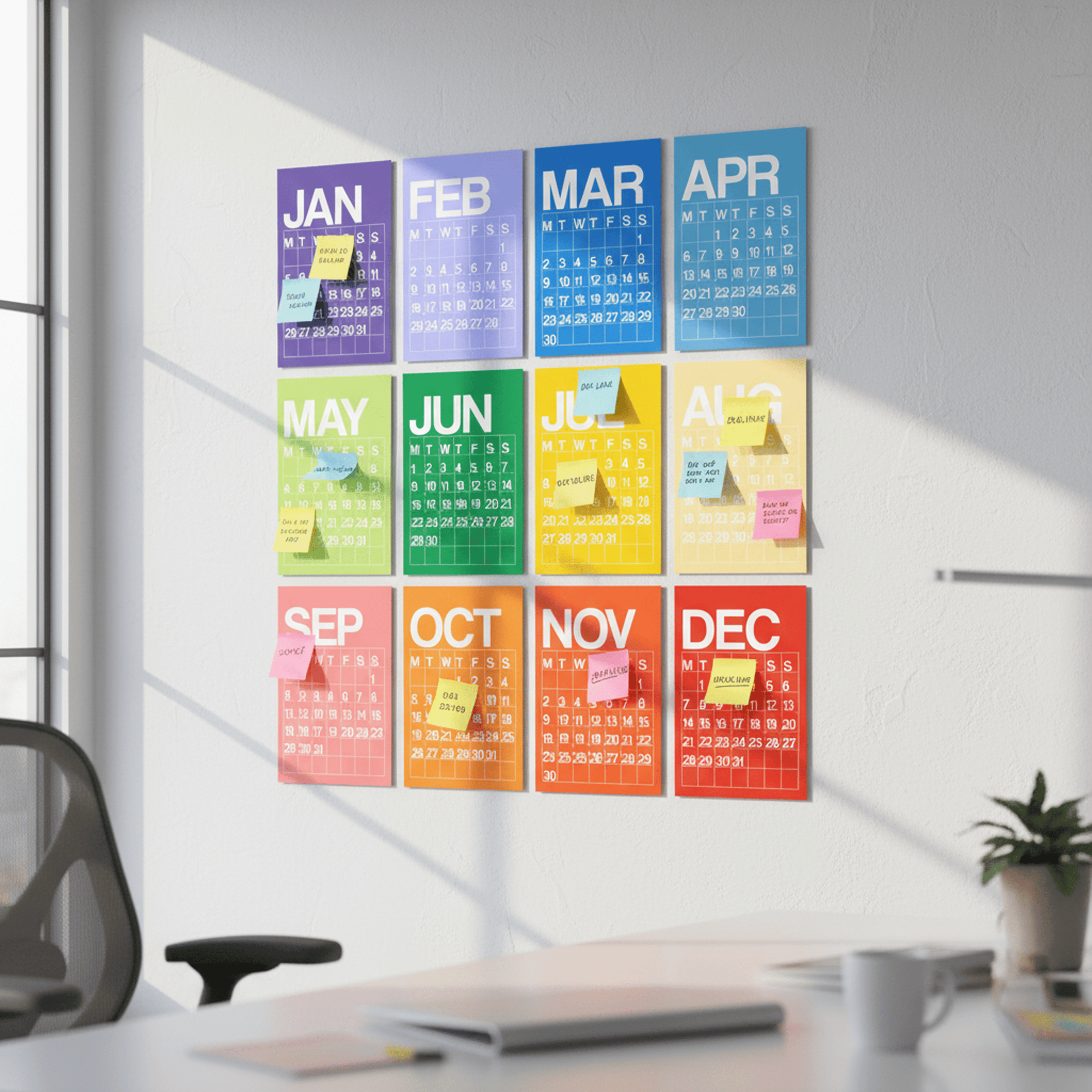 2026 Twelve-Month Wall Calendar | Rainbow