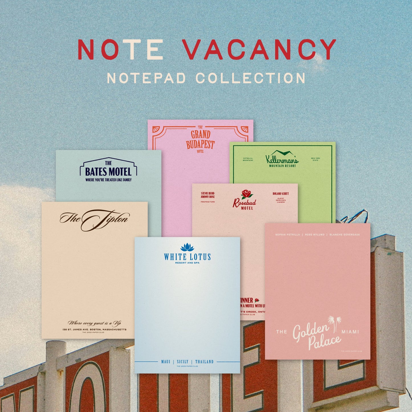 "Note Vacancy" Full Collection | Set of 7