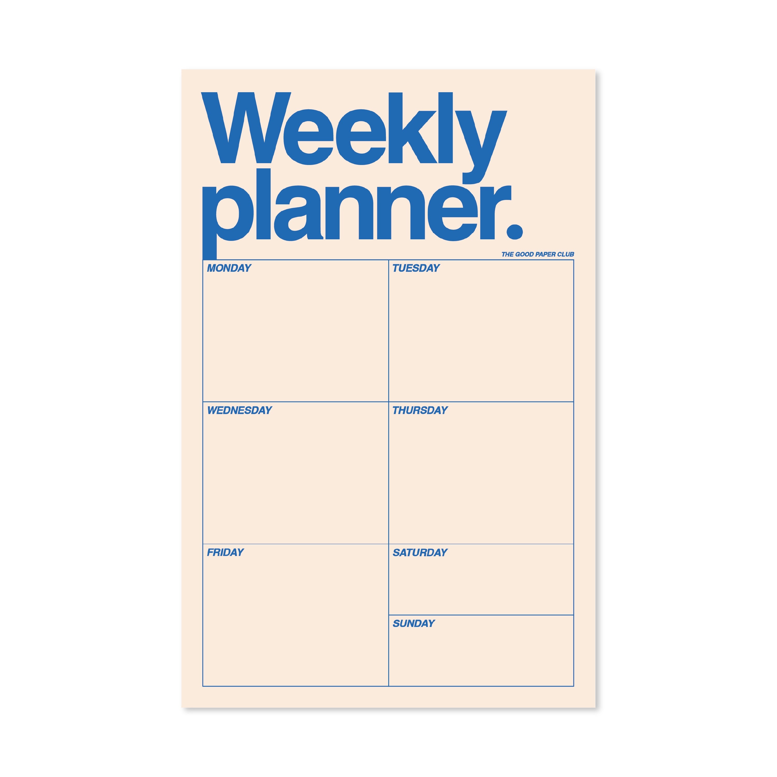 Helvetica Weekly Planner | Notepad