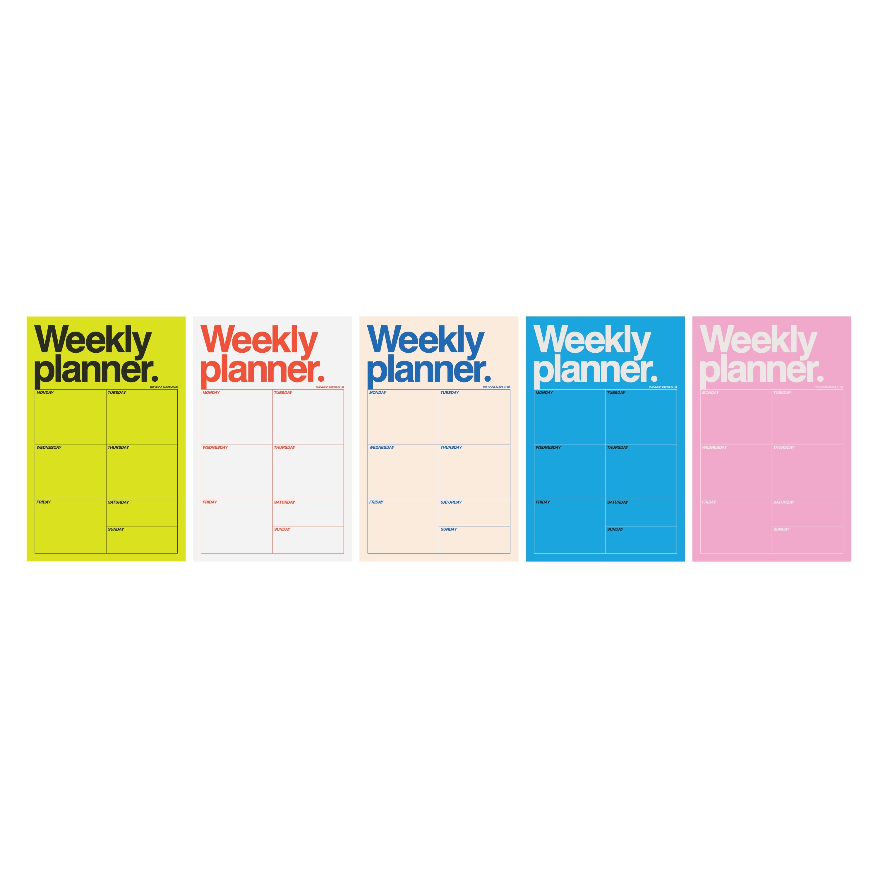 Helvetica Weekly Planner | Notepad