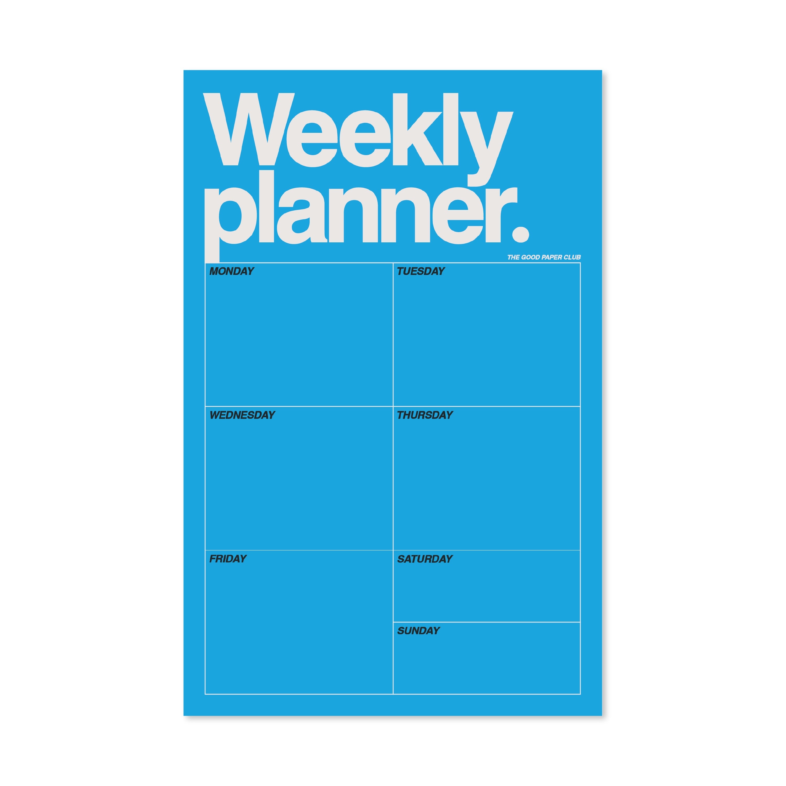 Helvetica Weekly Planner | Notepad