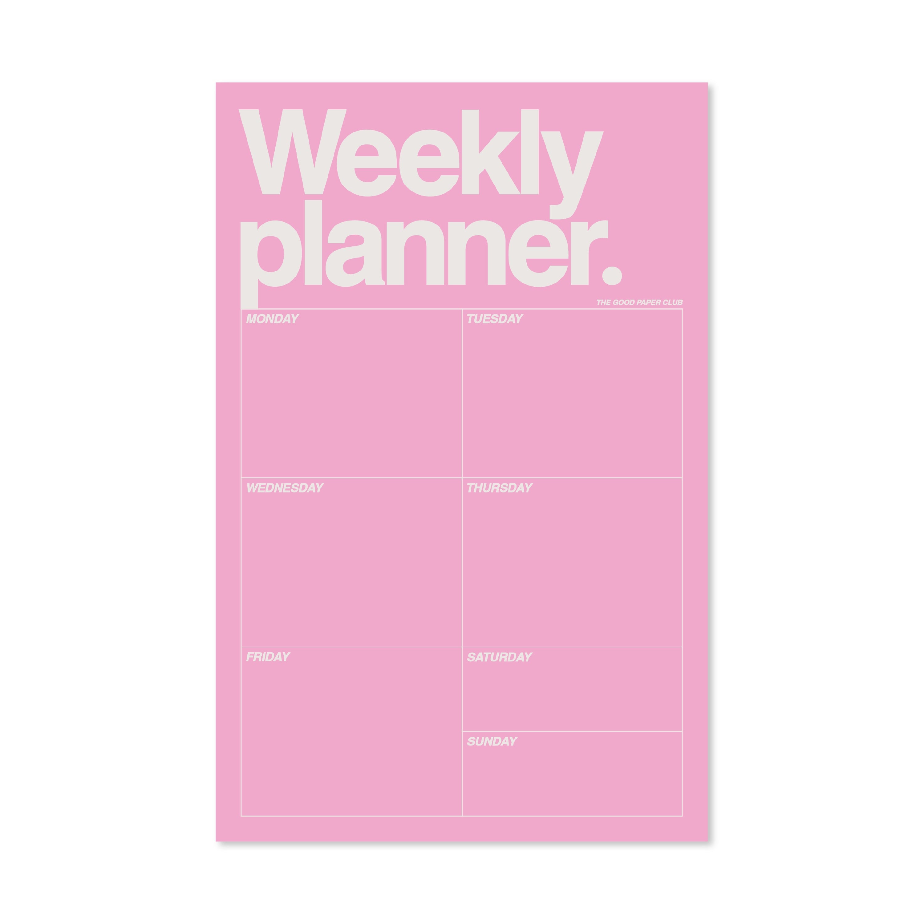 Helvetica Weekly Planner | Notepad