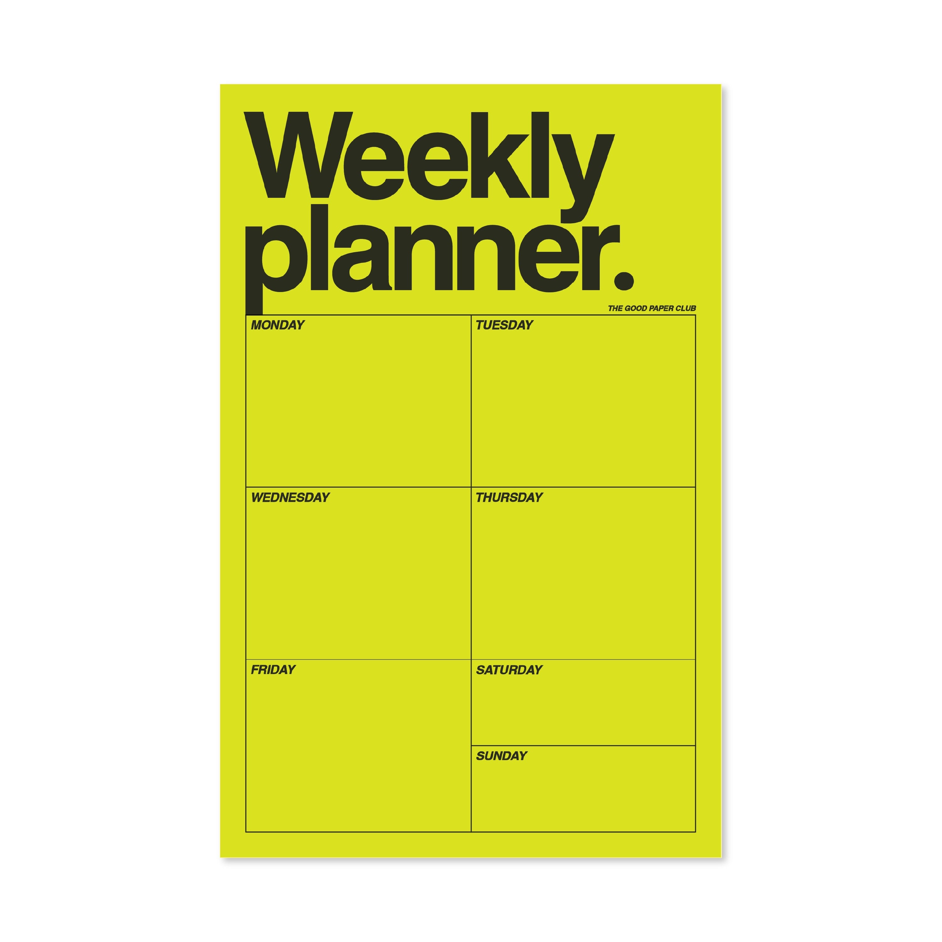 Helvetica Weekly Planner | Notepad