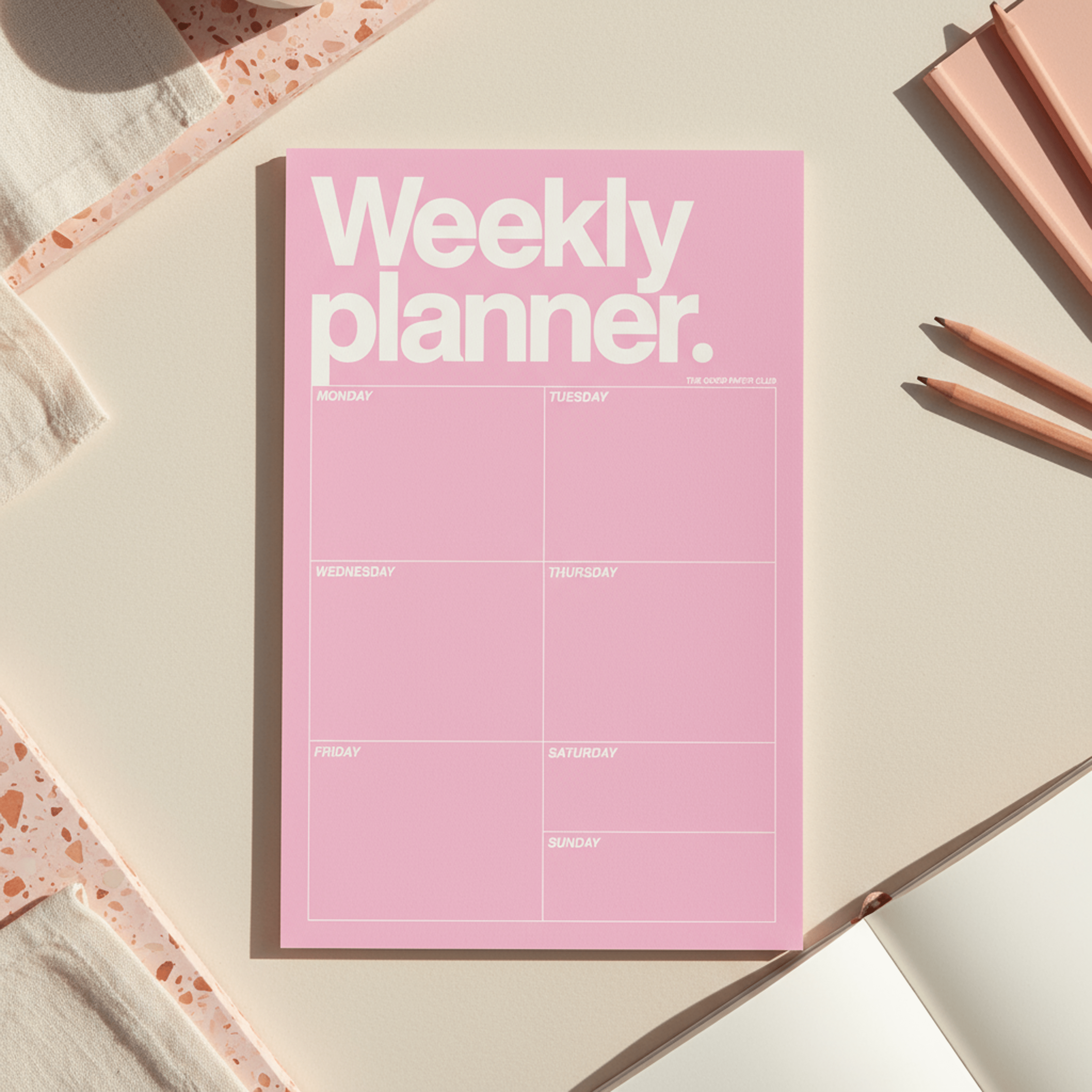 Helvetica Weekly Planner | Notepad