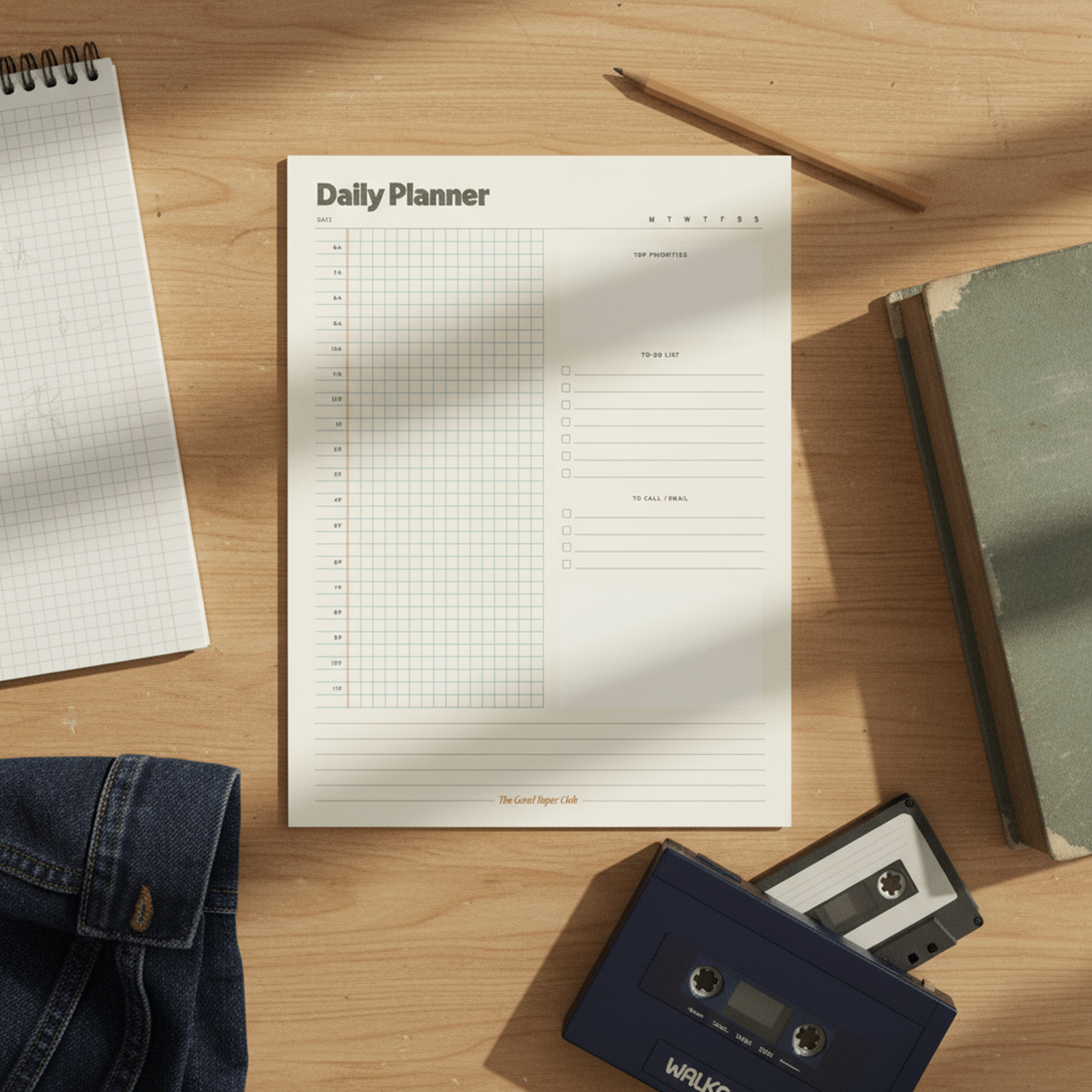 Large Daily Planner, Breakfast Club