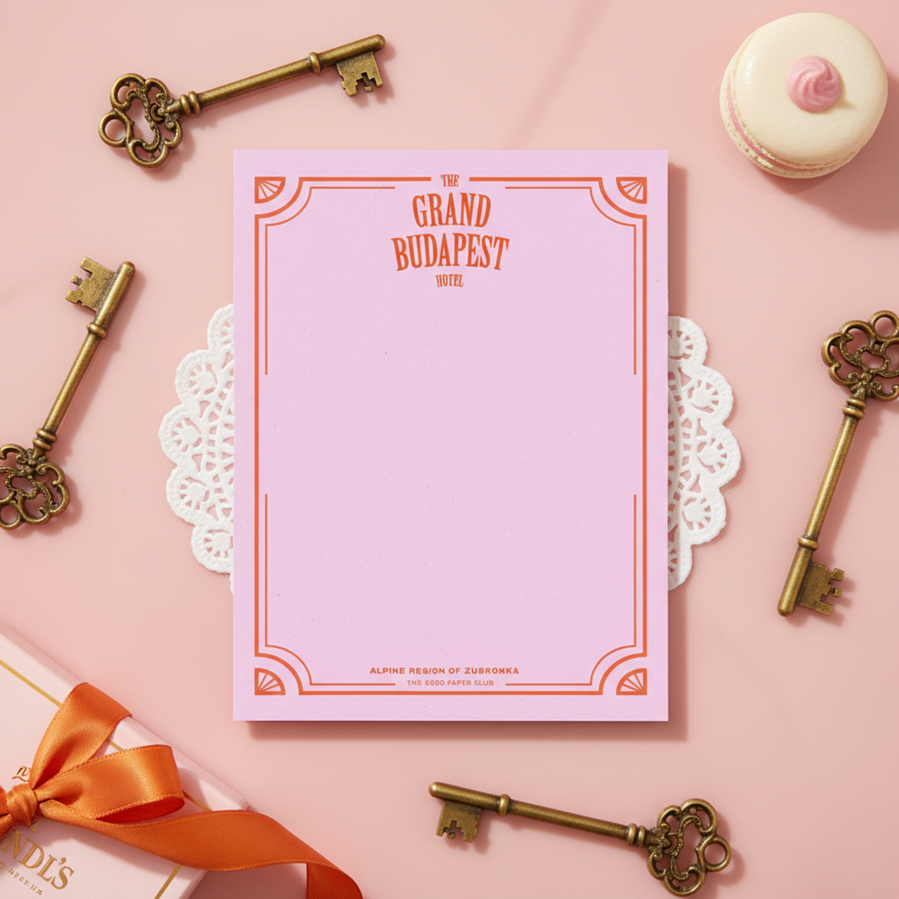 The Grand Budapest Hotel Notepad | Wes Anderson Inspired Notepad