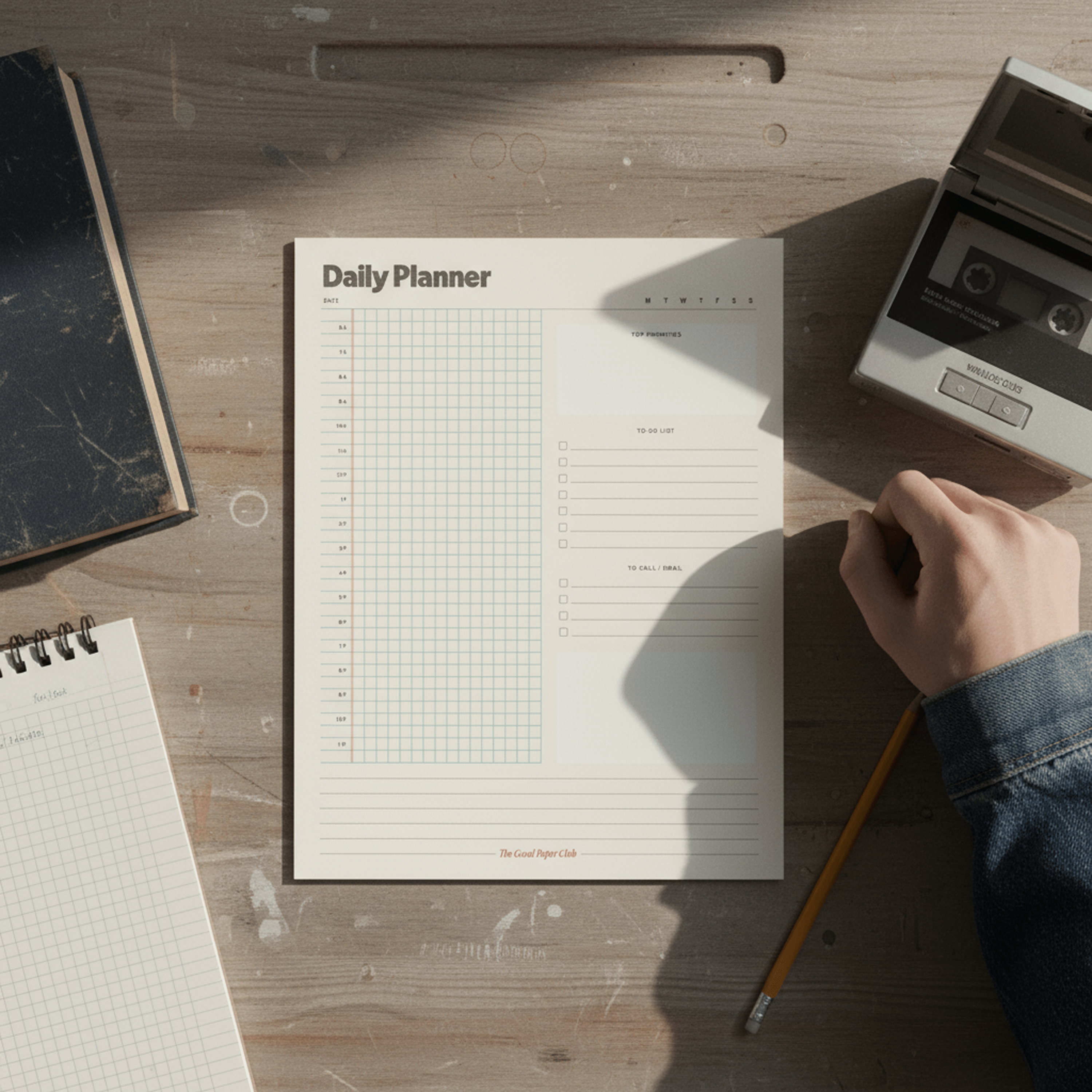 Large Daily Planner, Breakfast Club