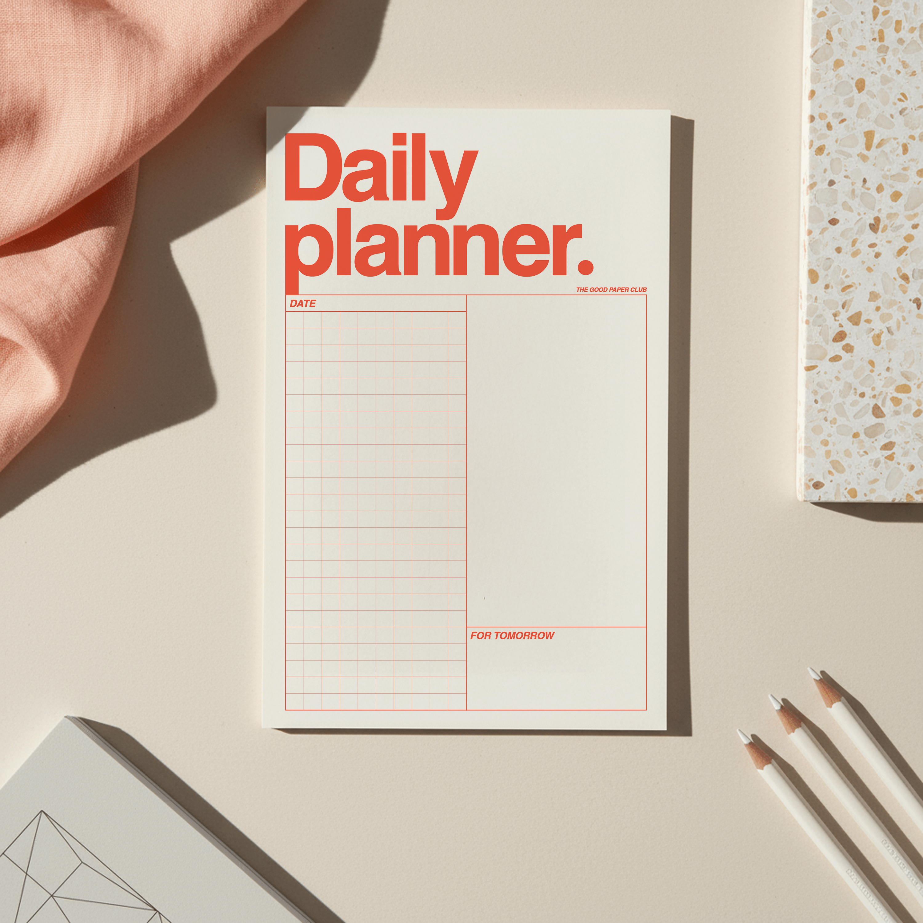 Helvetica Daily Planner | Notepad