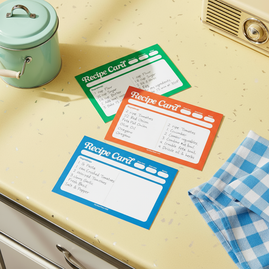 Good Ol'fashion Recipe Cards | Set of 25