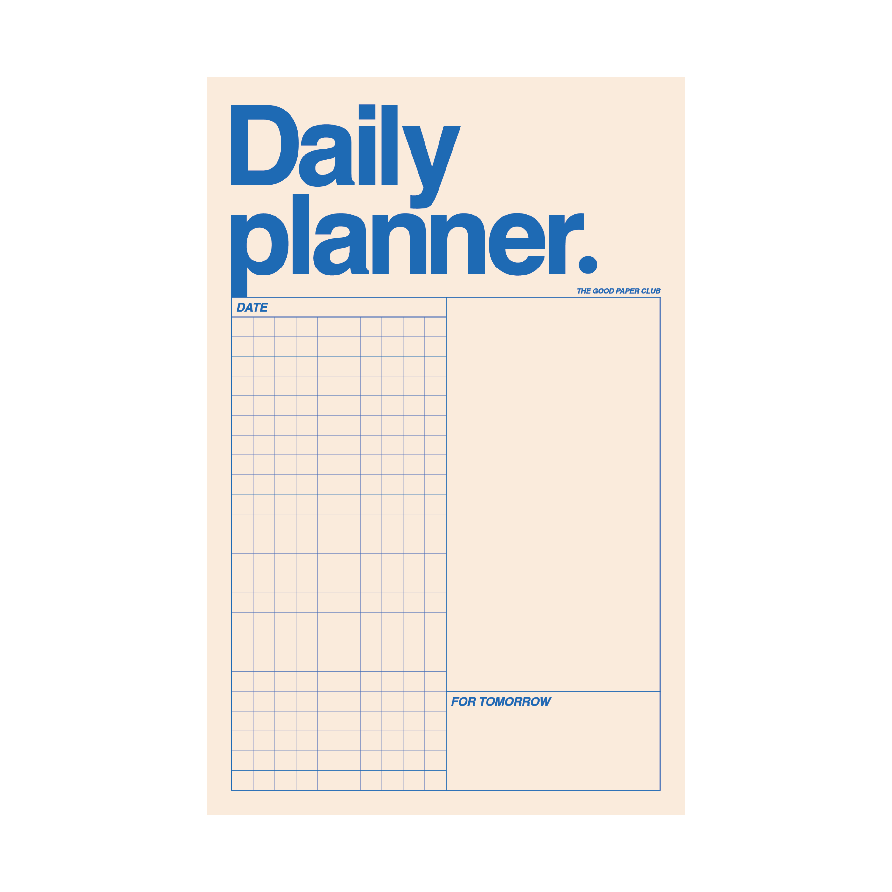 Helvetica Daily Planner | Notepad