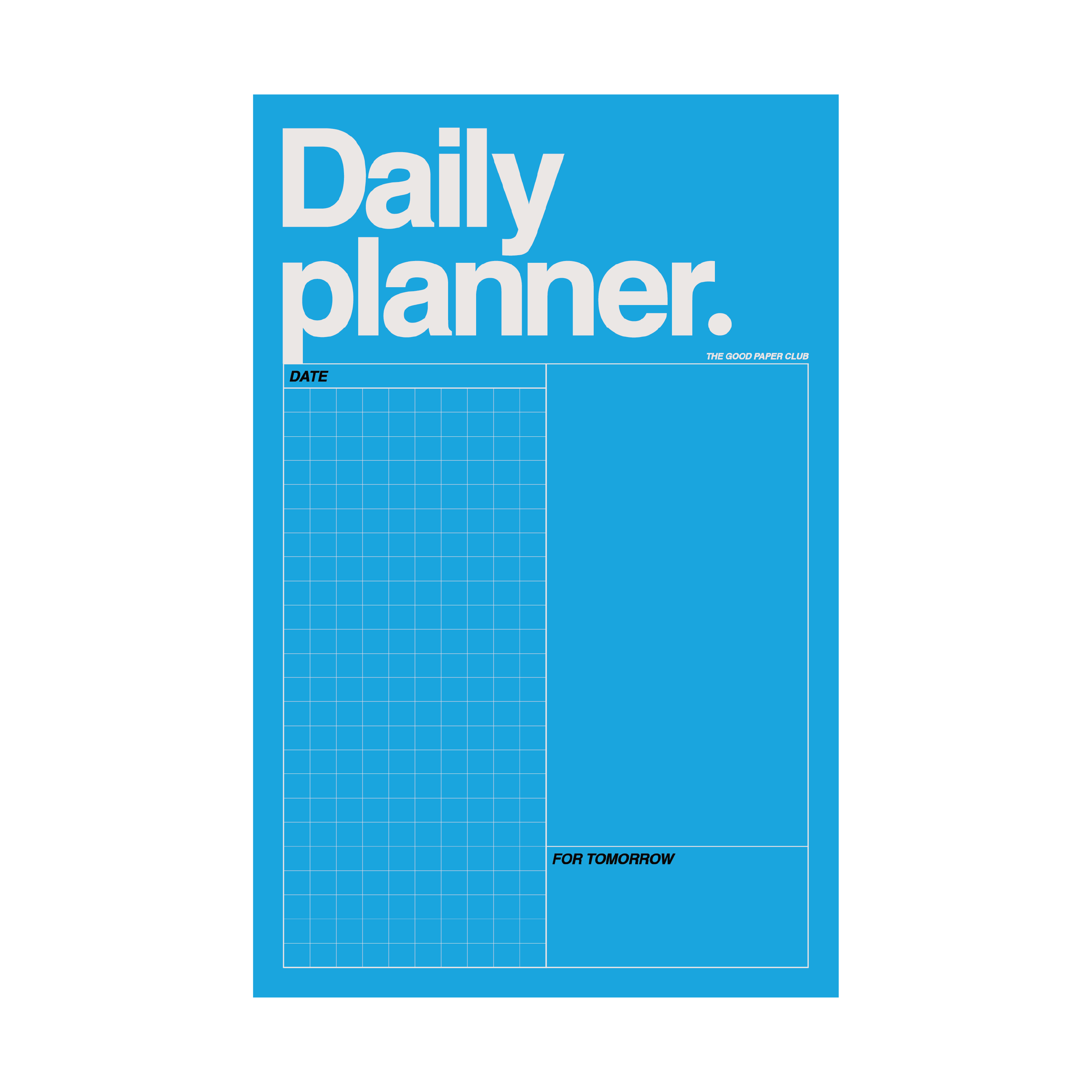 Helvetica Daily Planner | Notepad