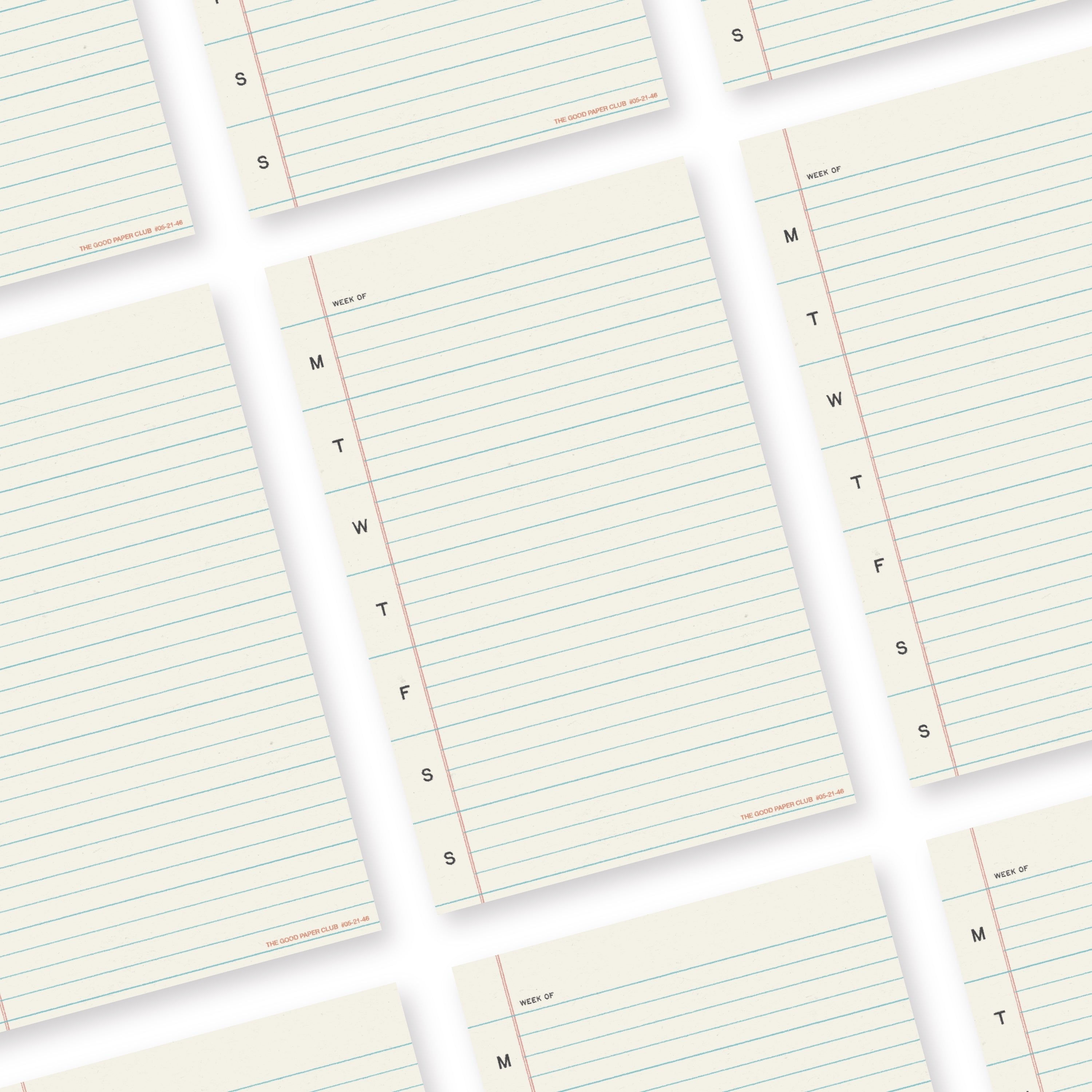 Weekly Planner, Class of '85