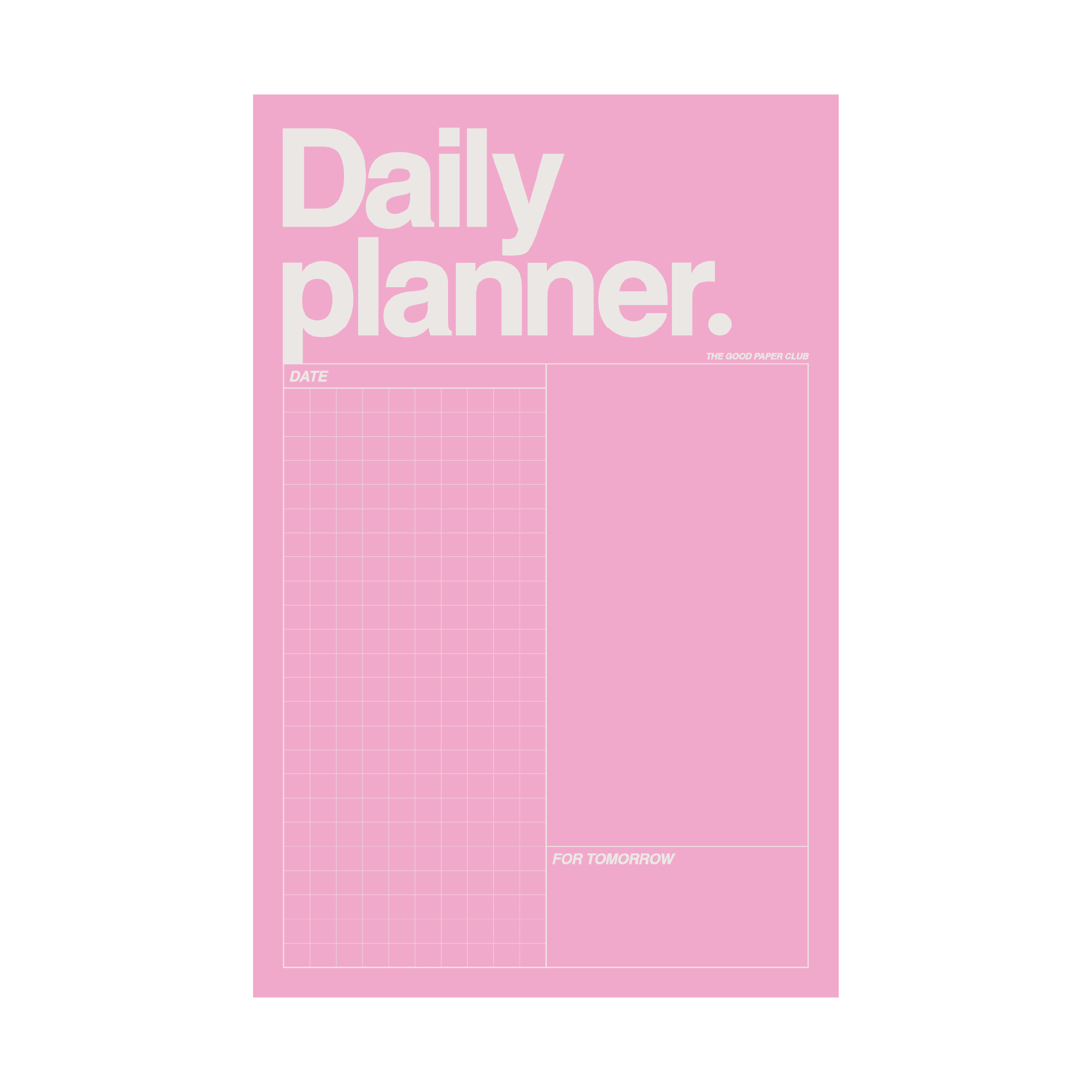 Helvetica Daily Planner | Notepad