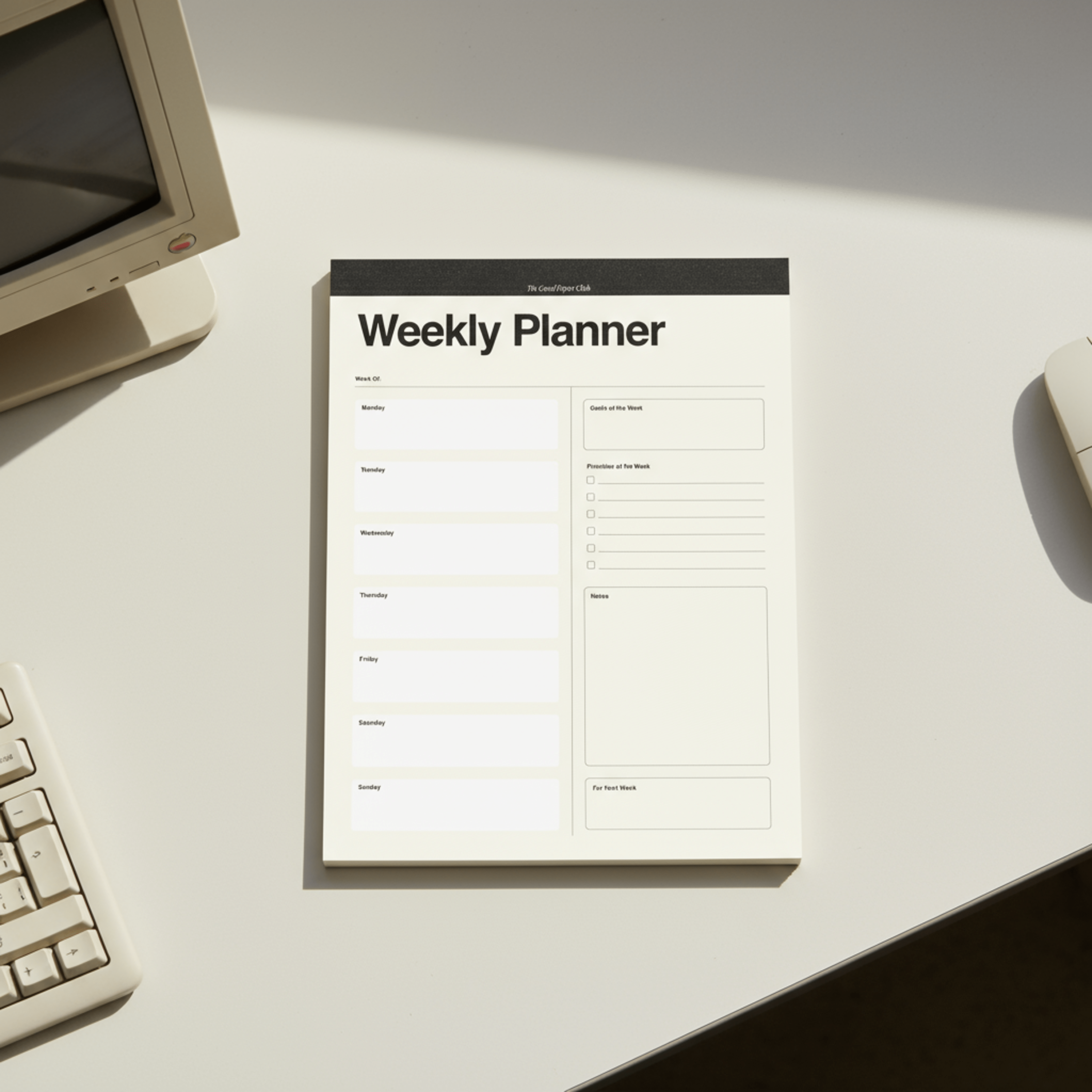 Weekly Planner, Copy/Fax Collection, 8.5x11