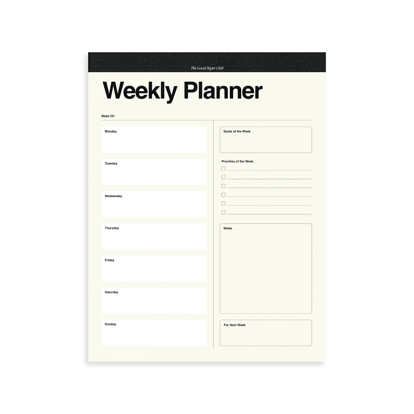 Weekly Planner, Copy/Fax Collection, 8.5x11