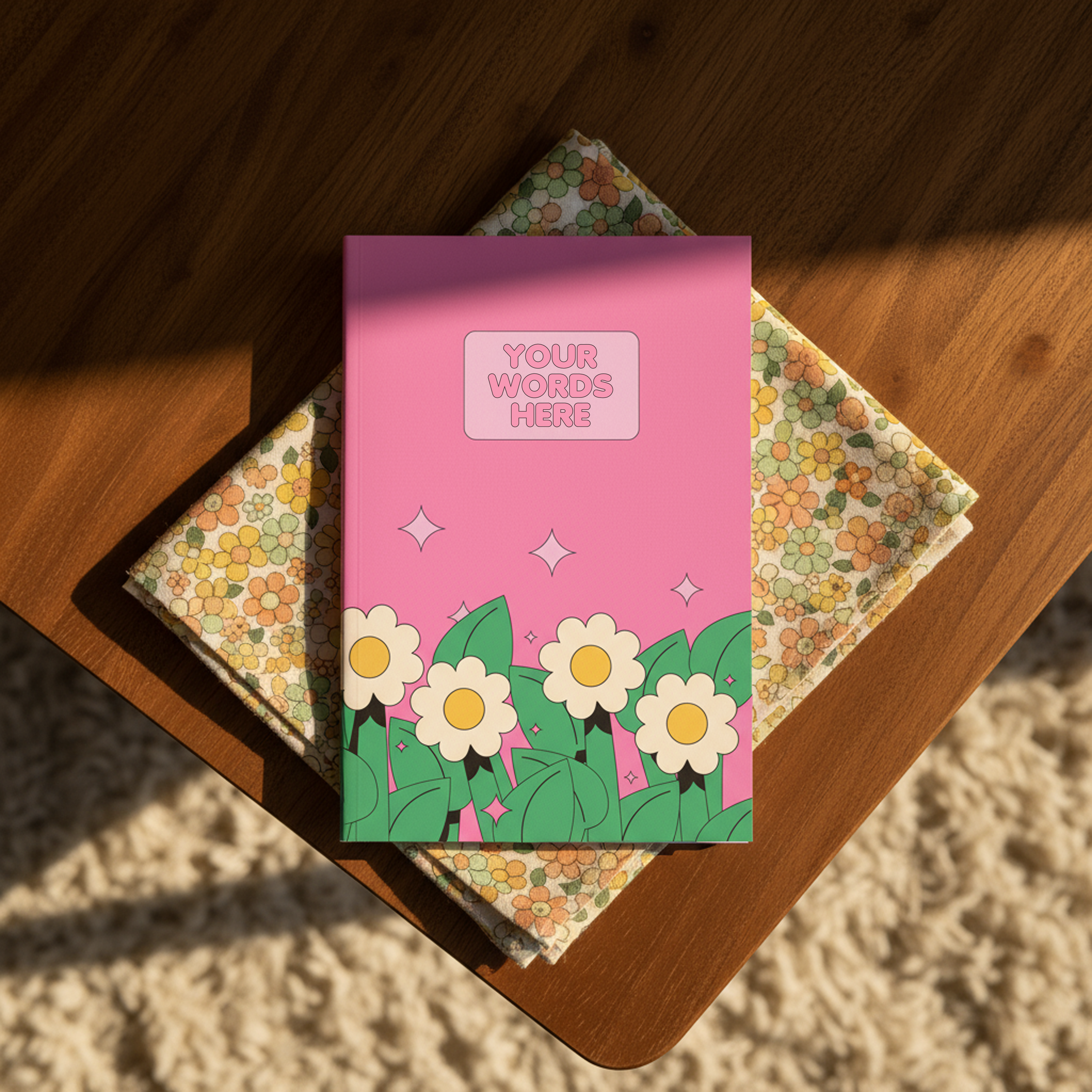 Daisy Days | Premium 1970's Style Notepad | Large