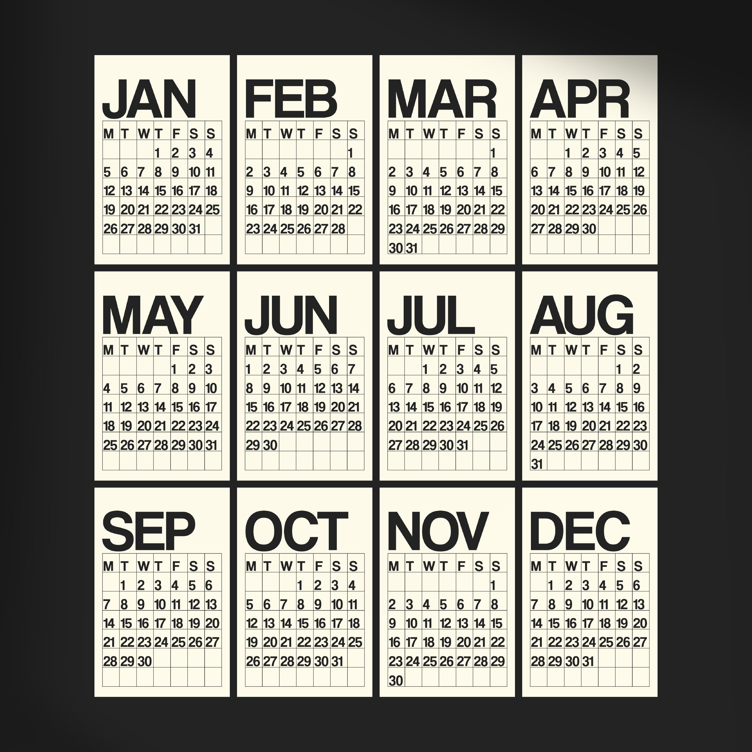 2026 Twelve-Month Wall Calendar | DUO