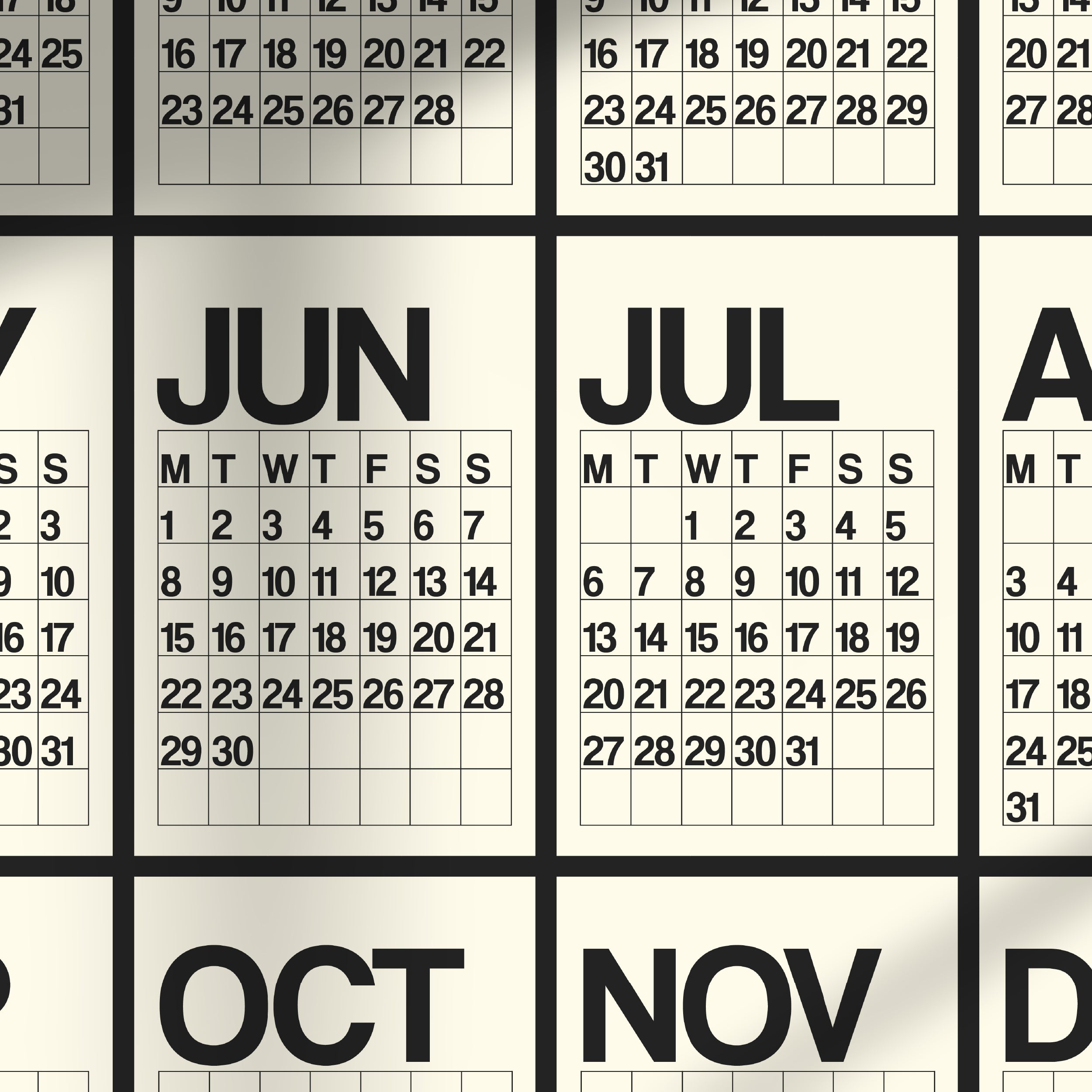 2026 Twelve-Month Wall Calendar | Natural