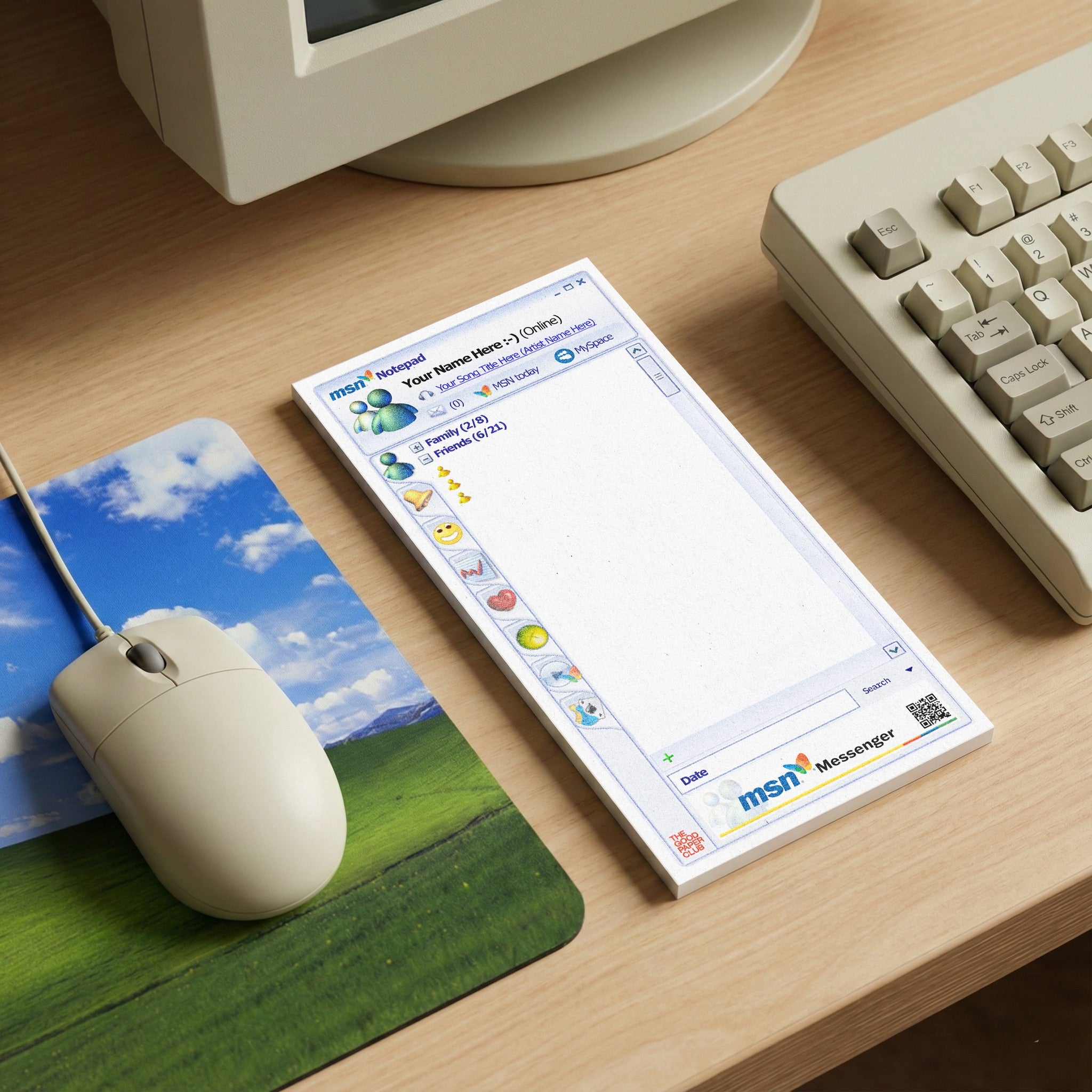 MSN Messenger "You're Online" | Customizable Notepad