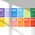 2026 12-Month Wall Calendar | Colour Block