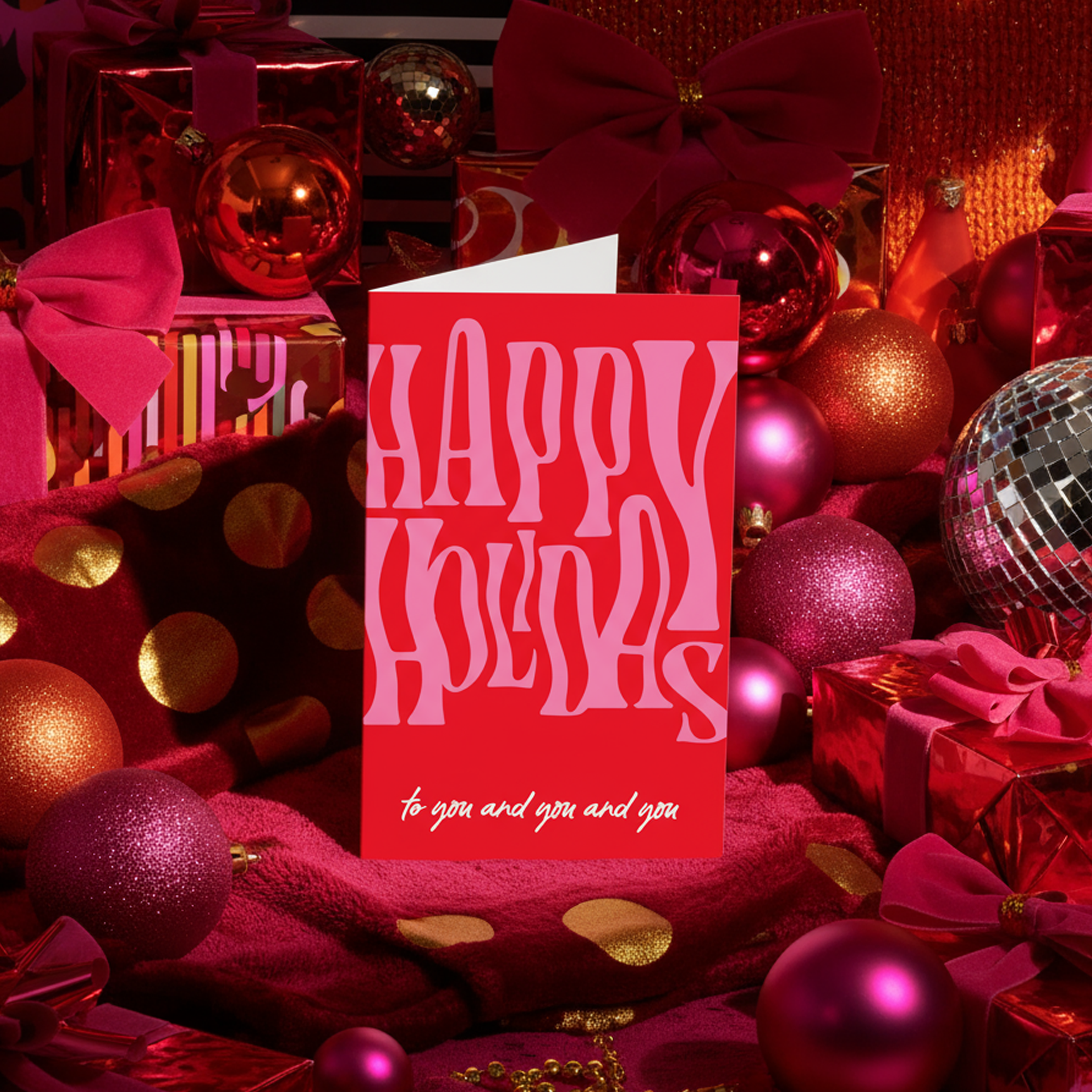 Happy Holidays (to you and you and you) | Pack of 10