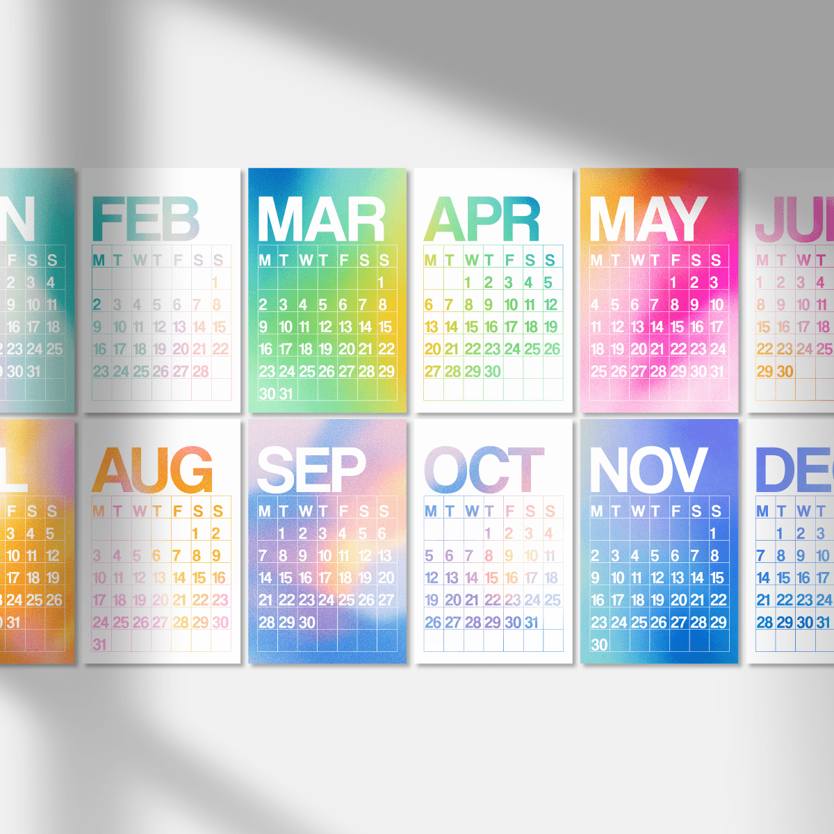2026 Twelve-Month Wall Calendar | Aura