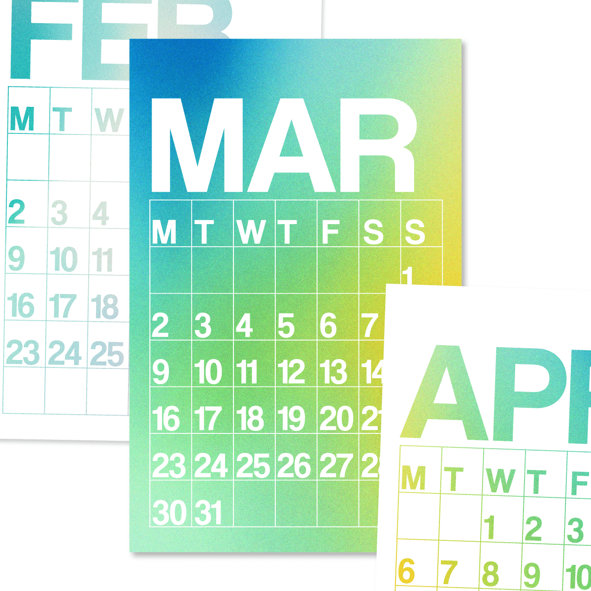 2026 Twelve-Month Wall Calendar | Aura