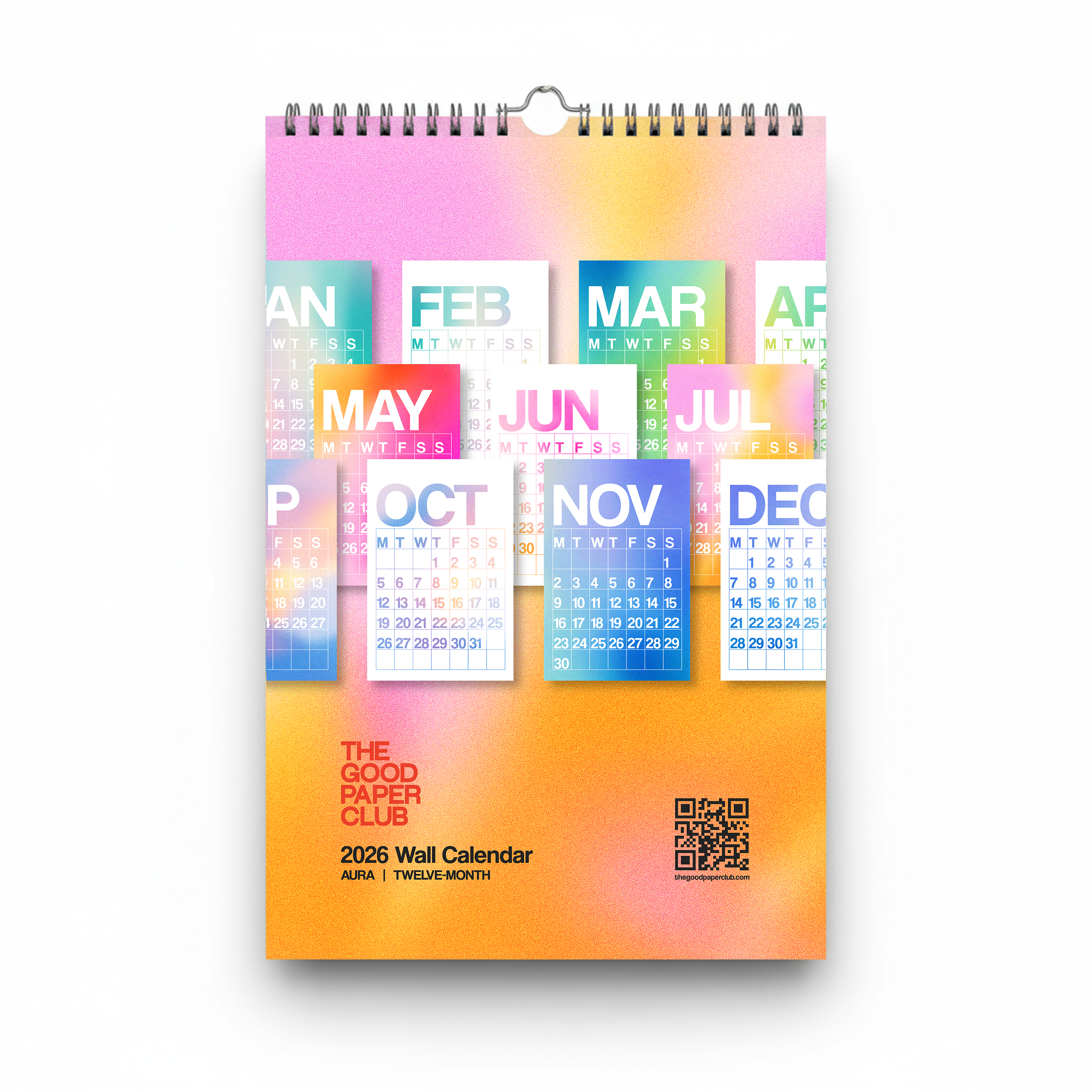 2026 Twelve-Month Wall Calendar | Aura
