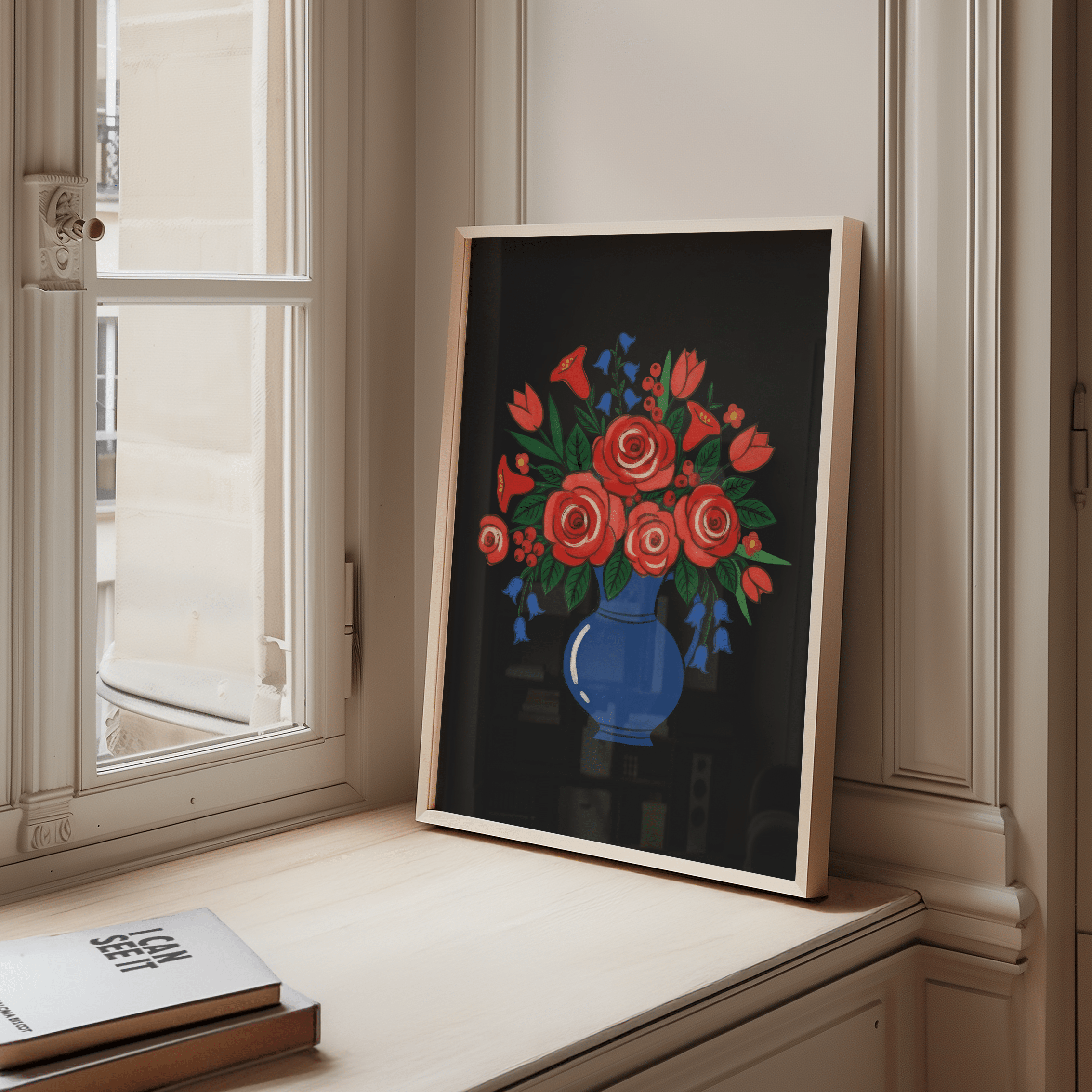 Folk Bouquet floral wall print by The Good Paper Club