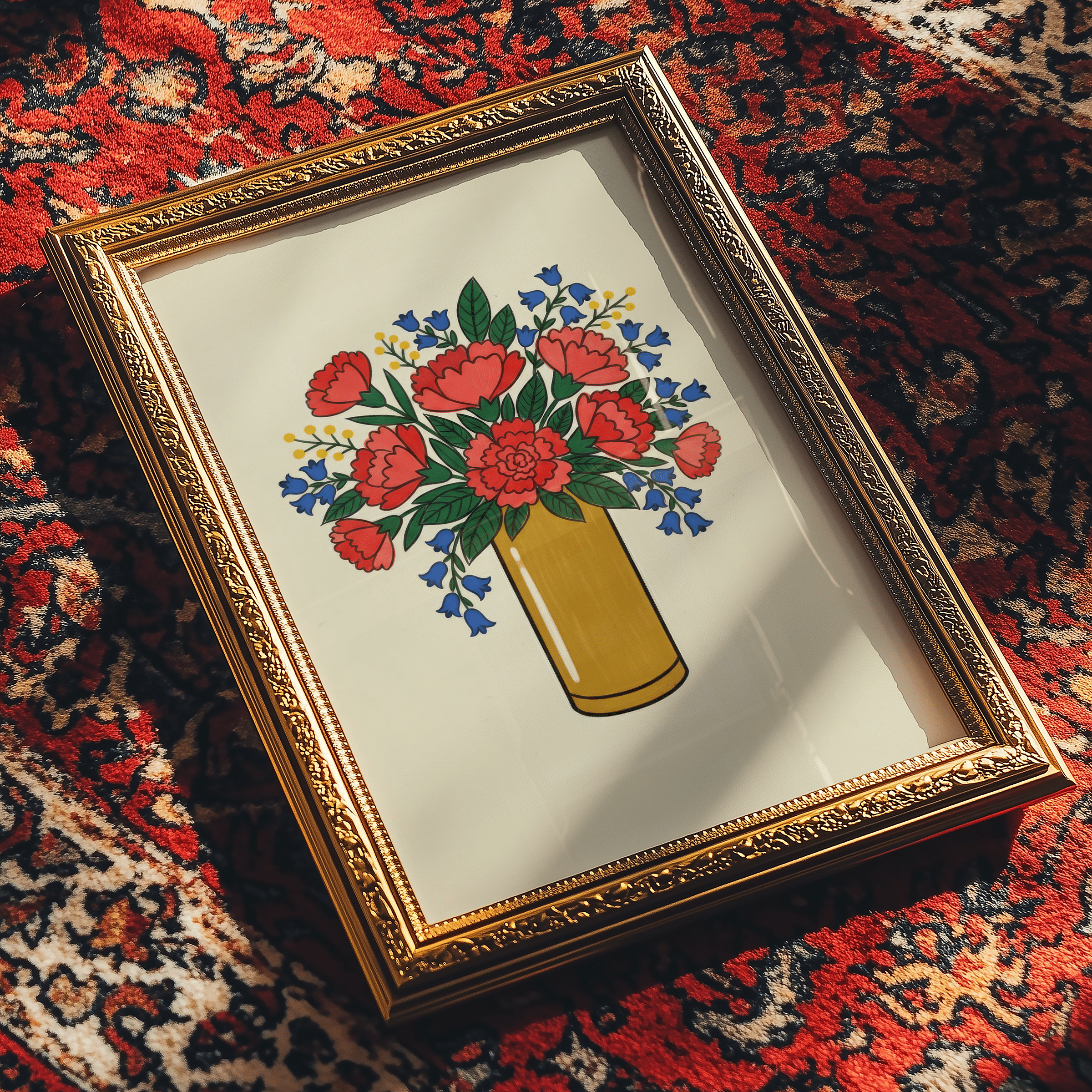 Folk Bouquet floral wall print by The Good Paper Club