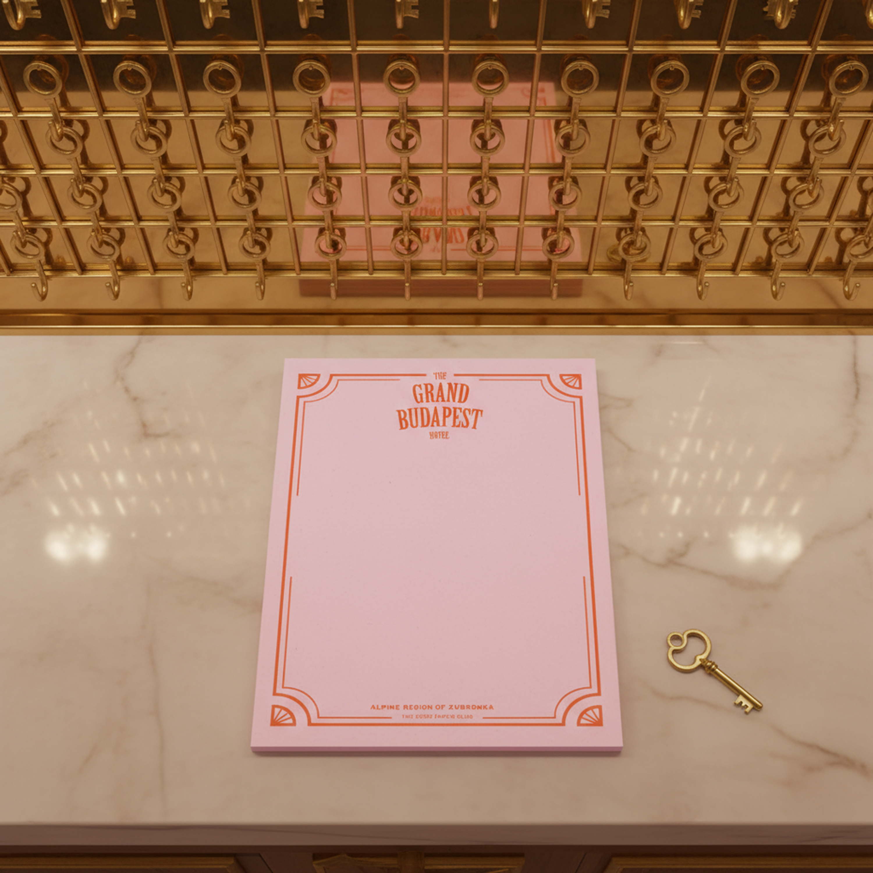 The Grand Budapest Hotel Notepad | Wes Anderson Inspired Notepad