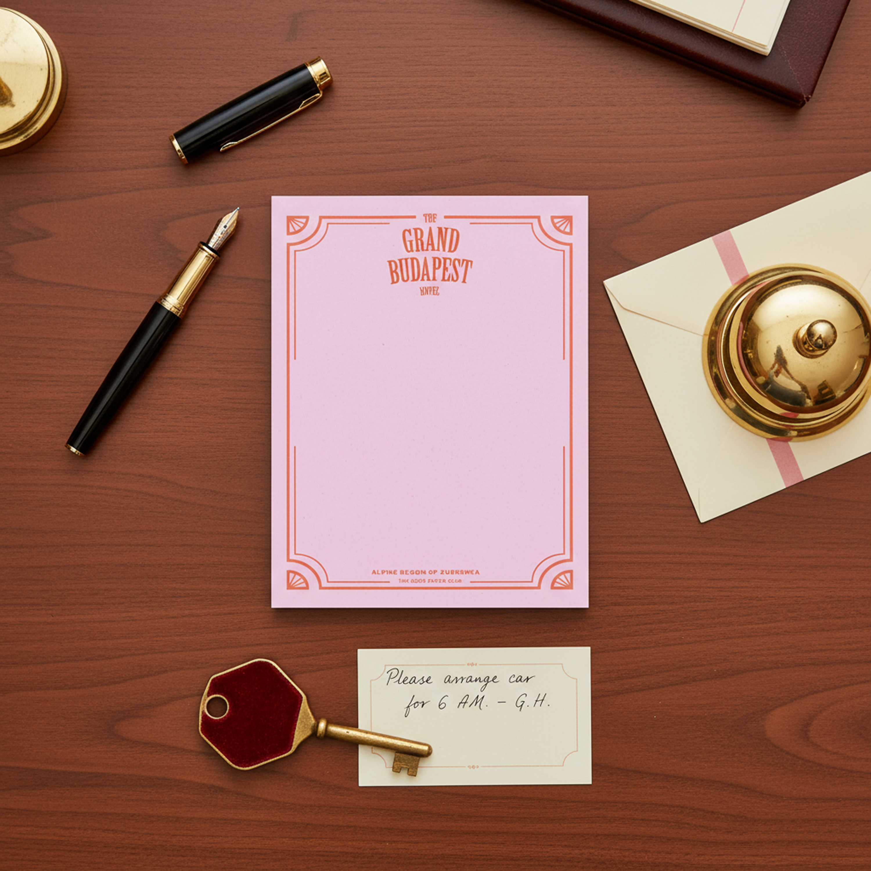 The Grand Budapest Hotel Notepad | Wes Anderson Inspired Notepad