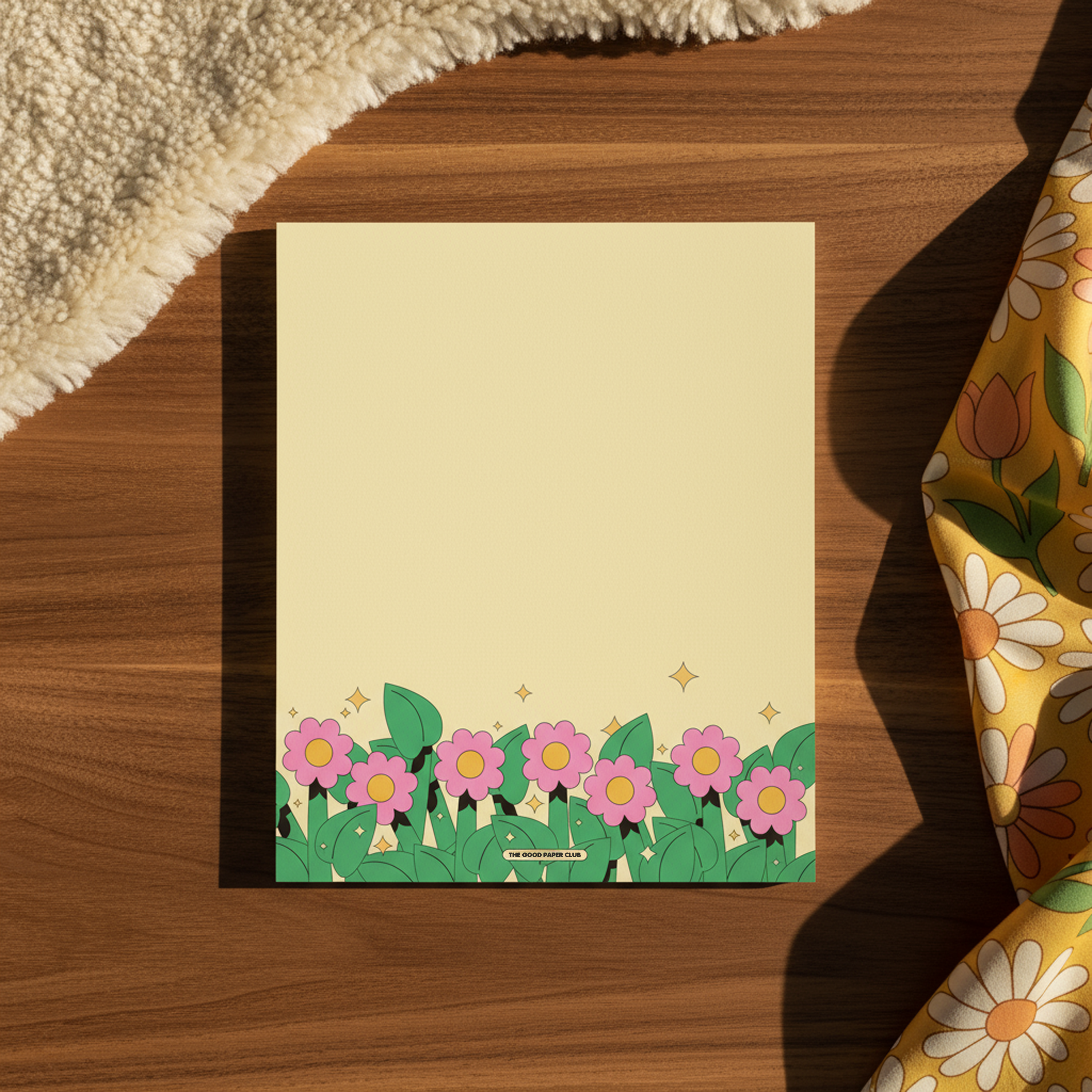 Daisy Days | Premium 1970's Style Notepad | Large
