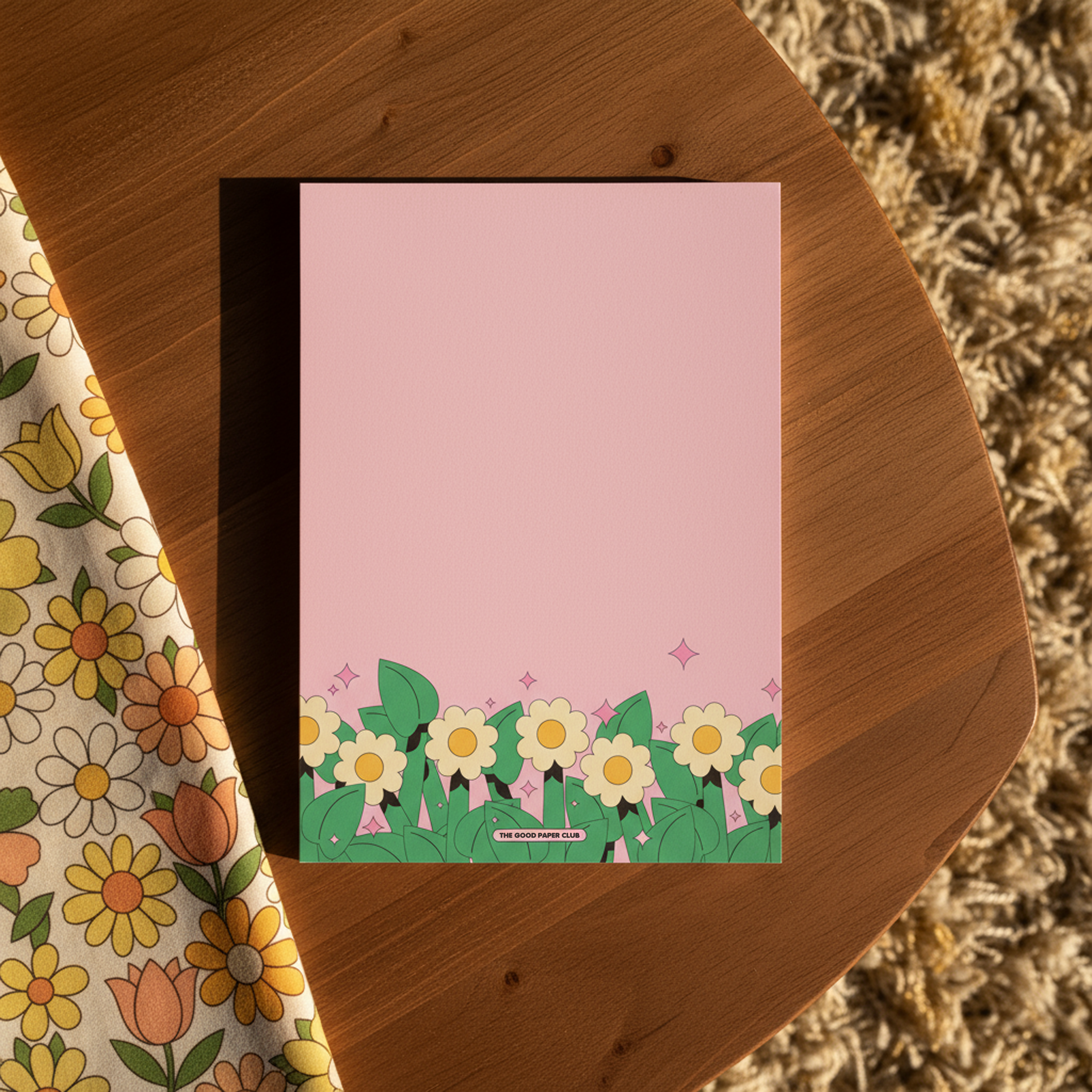 Daisy Days | Premium 1970's Style Notepad | Medium (5.5x8.5)