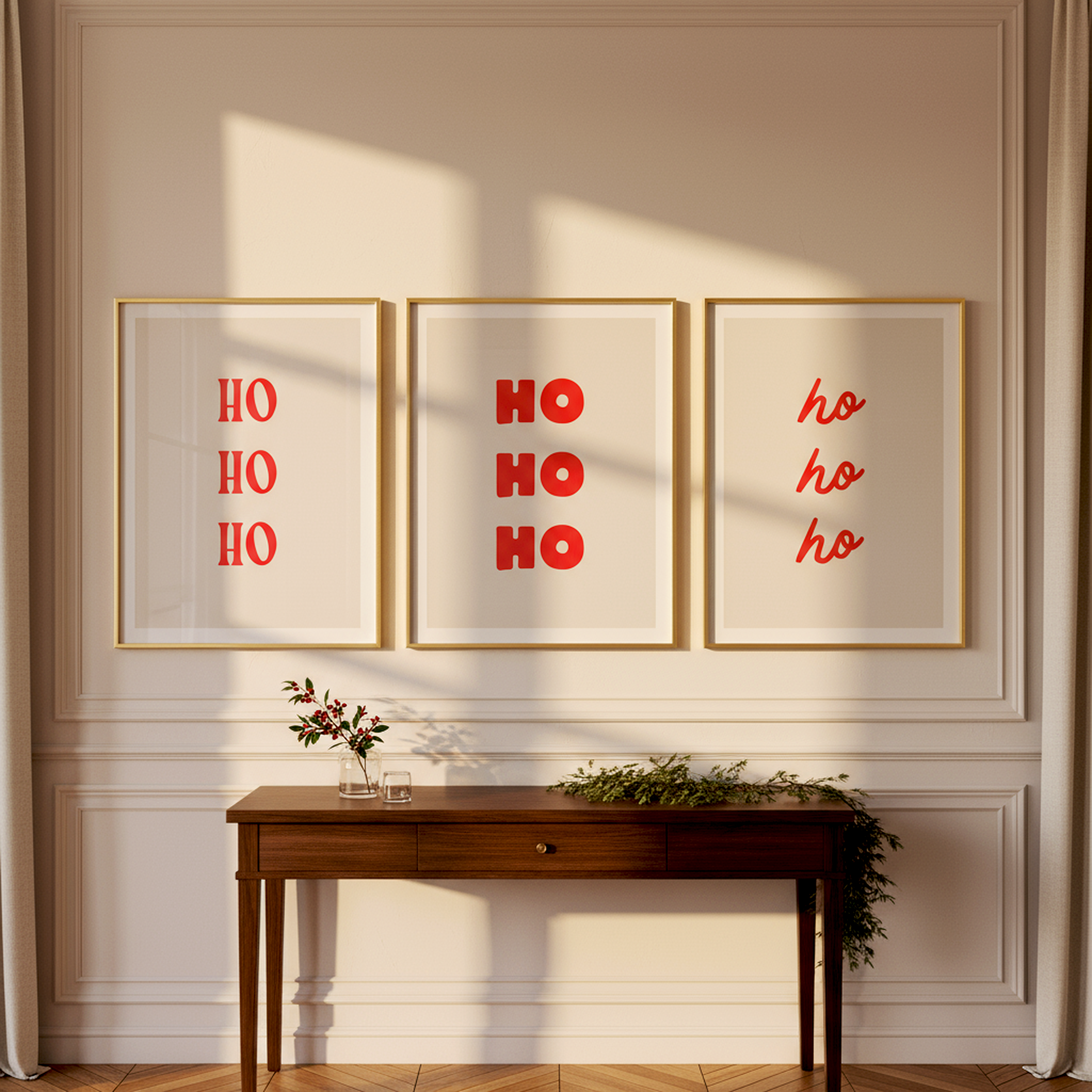 HO HO HO | Holiday Wall Print