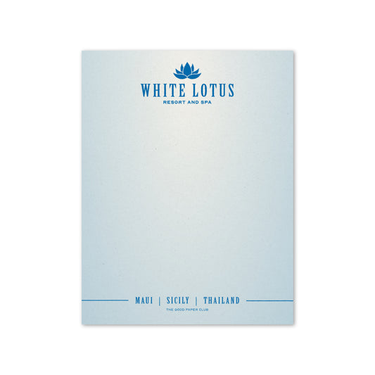 White Lotus Resort Notepad | White Lotus Inspired Notepad