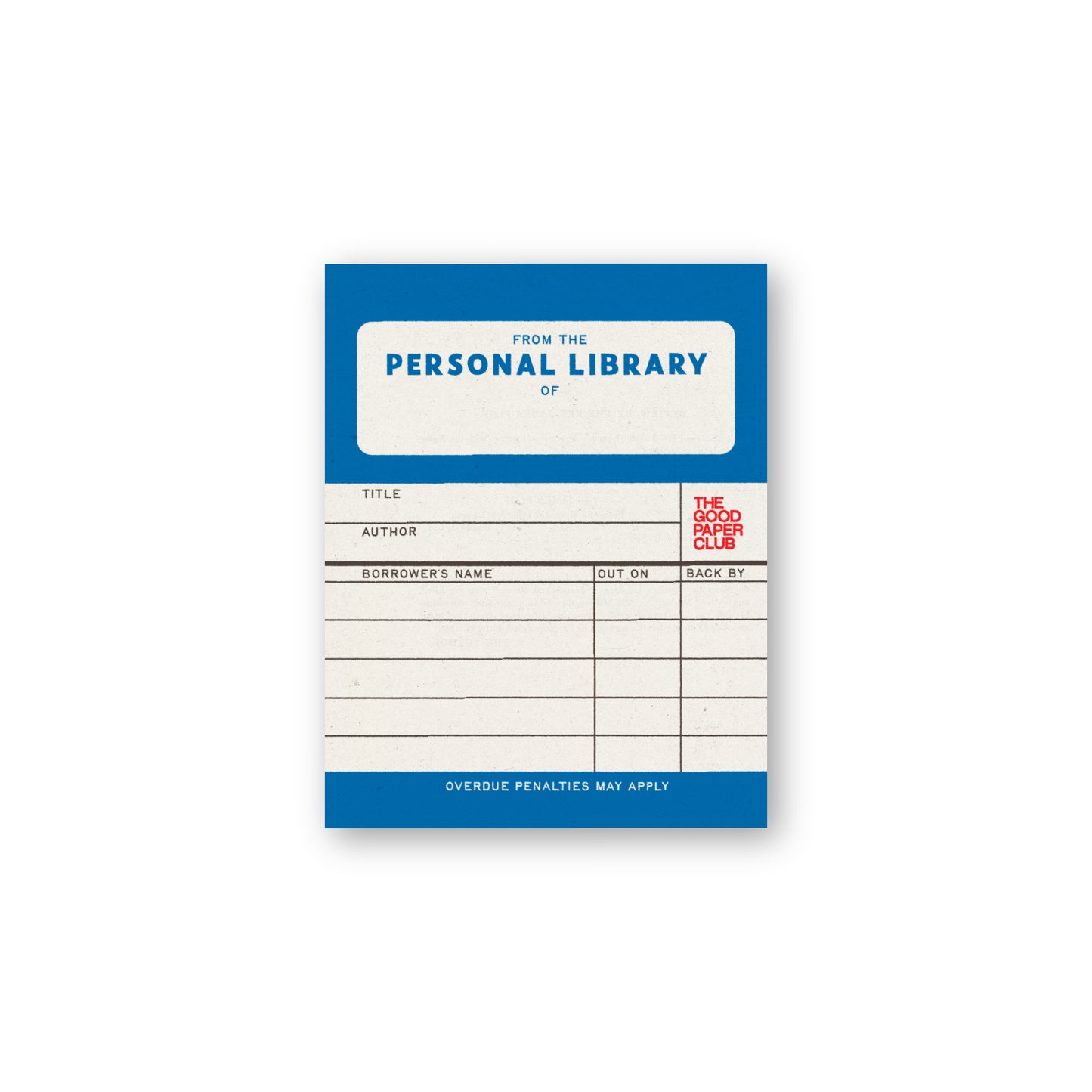 Personal Library Post-It Notes