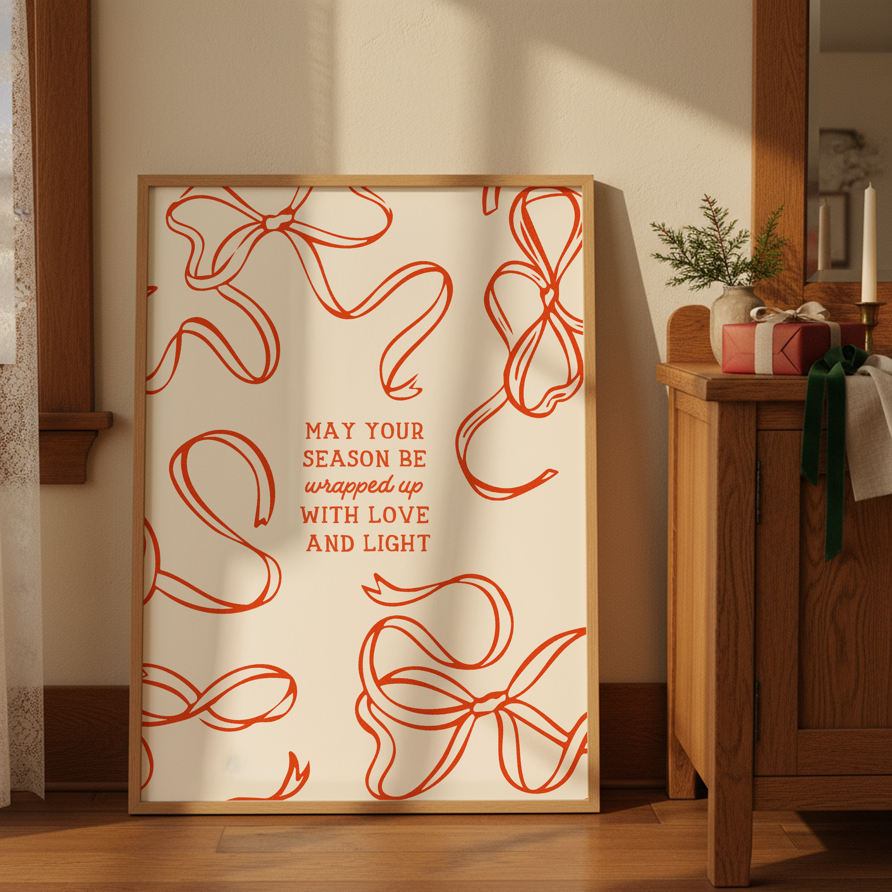 Wrapped in Love and Light | Holiday Wall Print