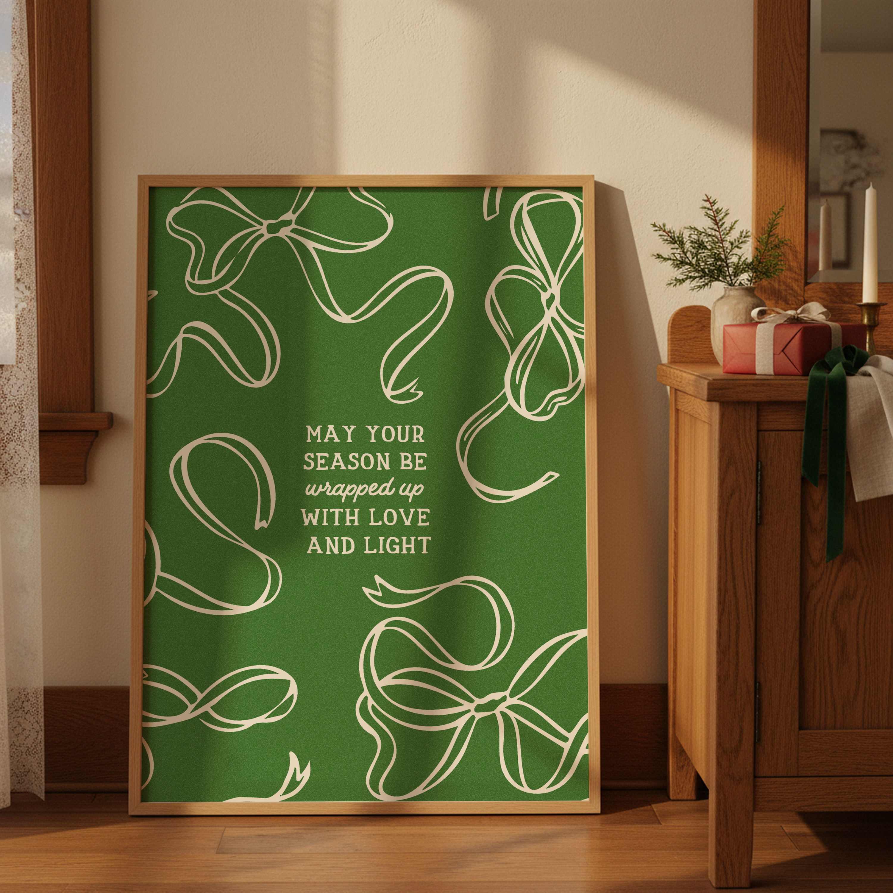 Wrapped in Love and Light | Holiday Wall Print