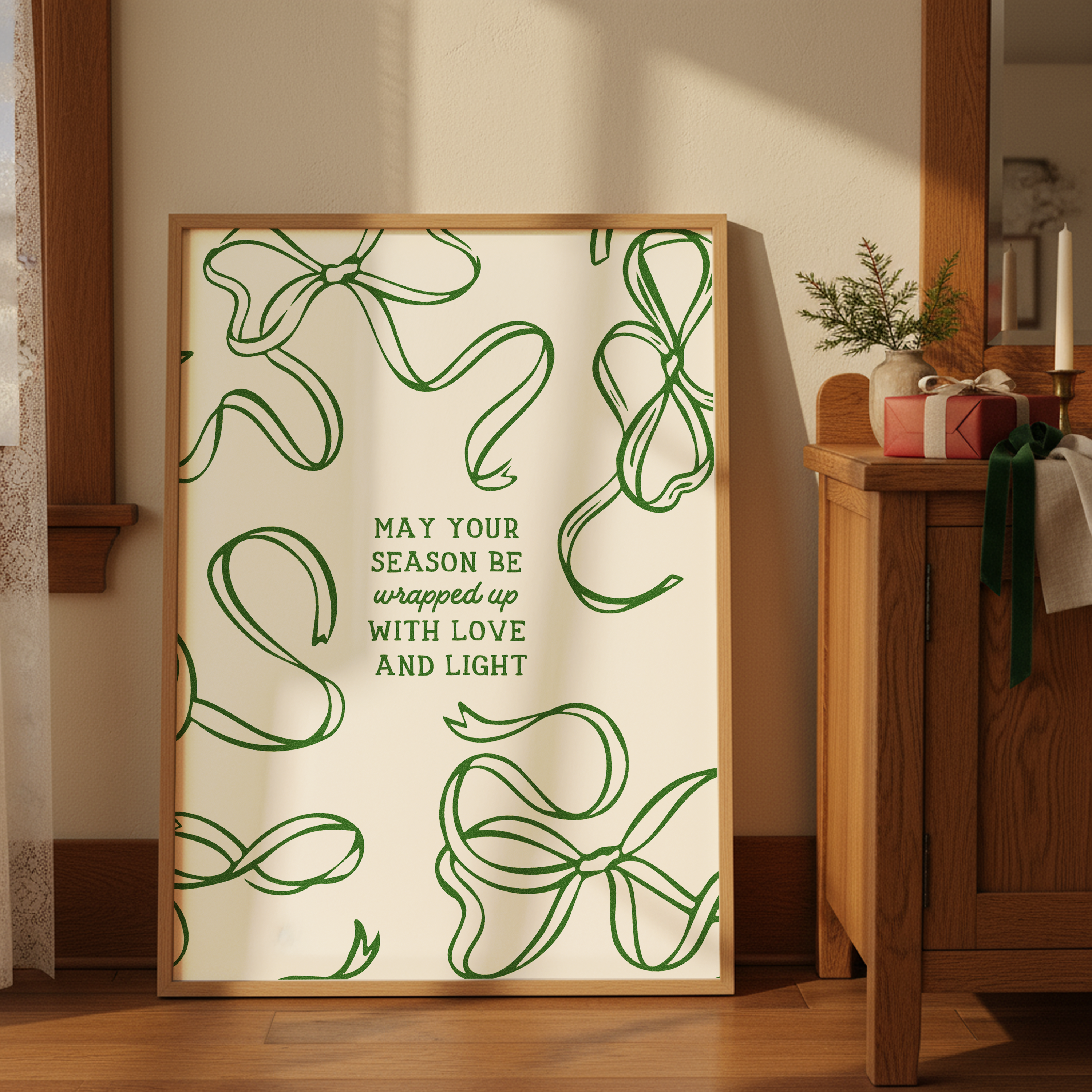 Wrapped in Love and Light | Holiday Wall Print