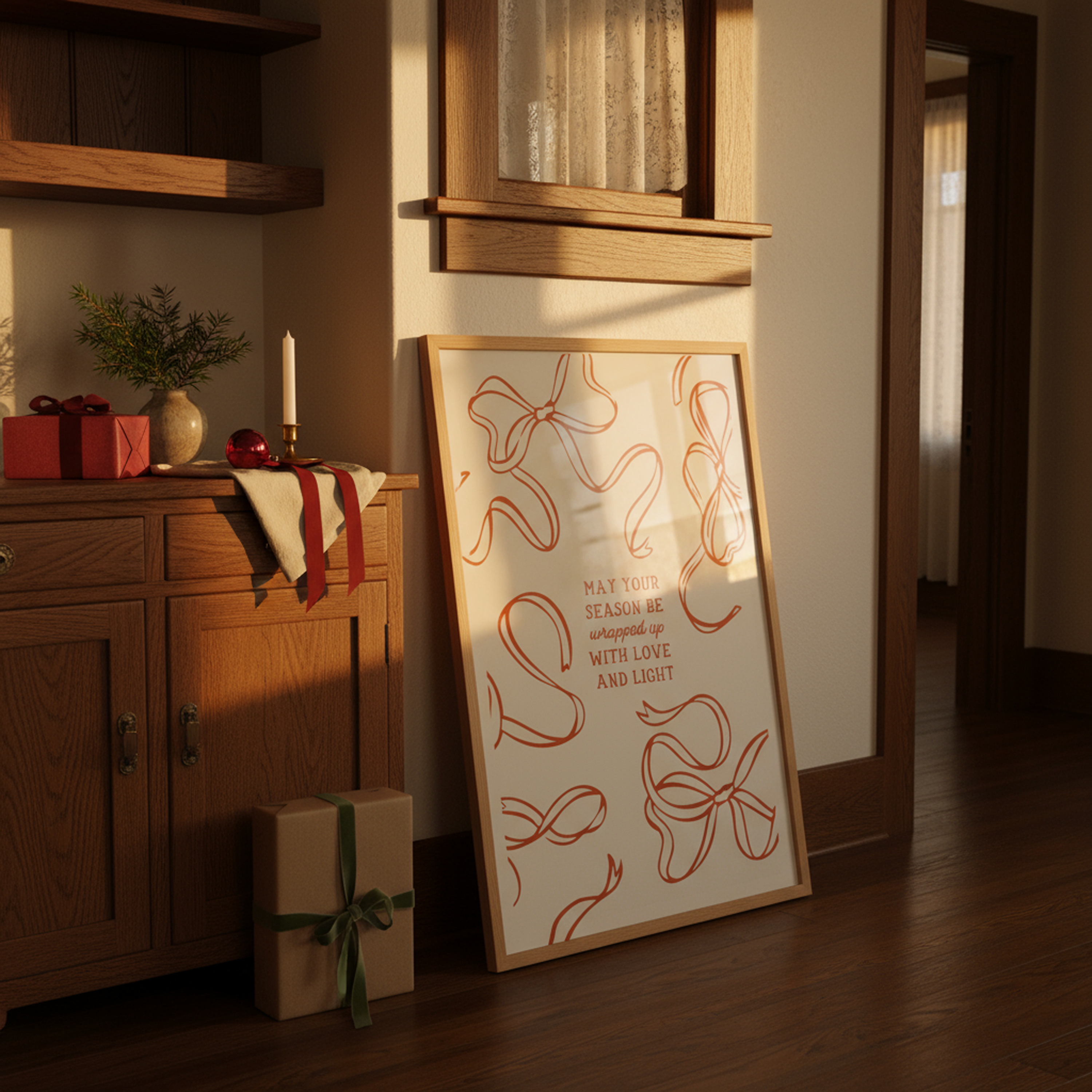 Wrapped in Love and Light | Holiday Wall Print