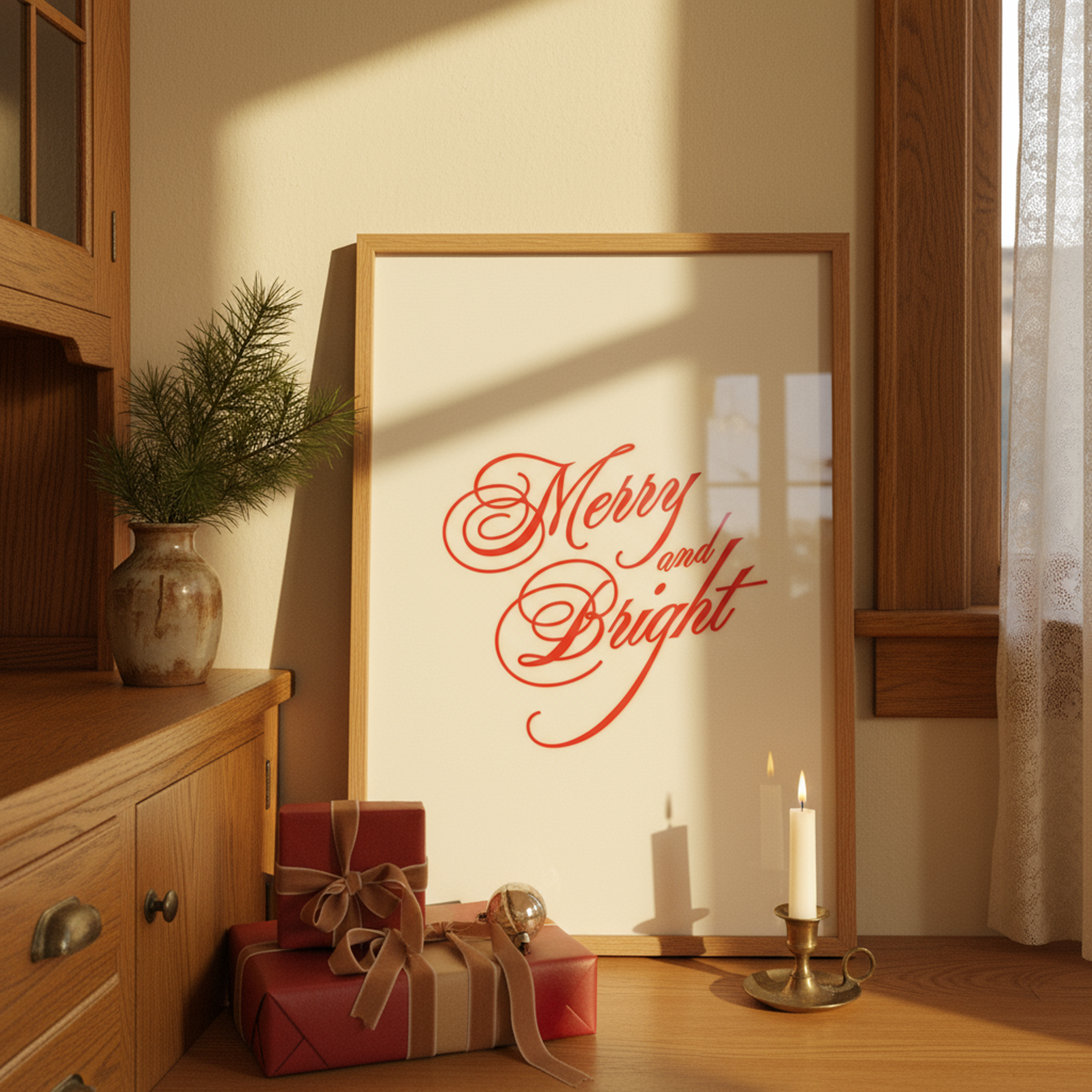 Merry & Bright | Holiday Wall Print