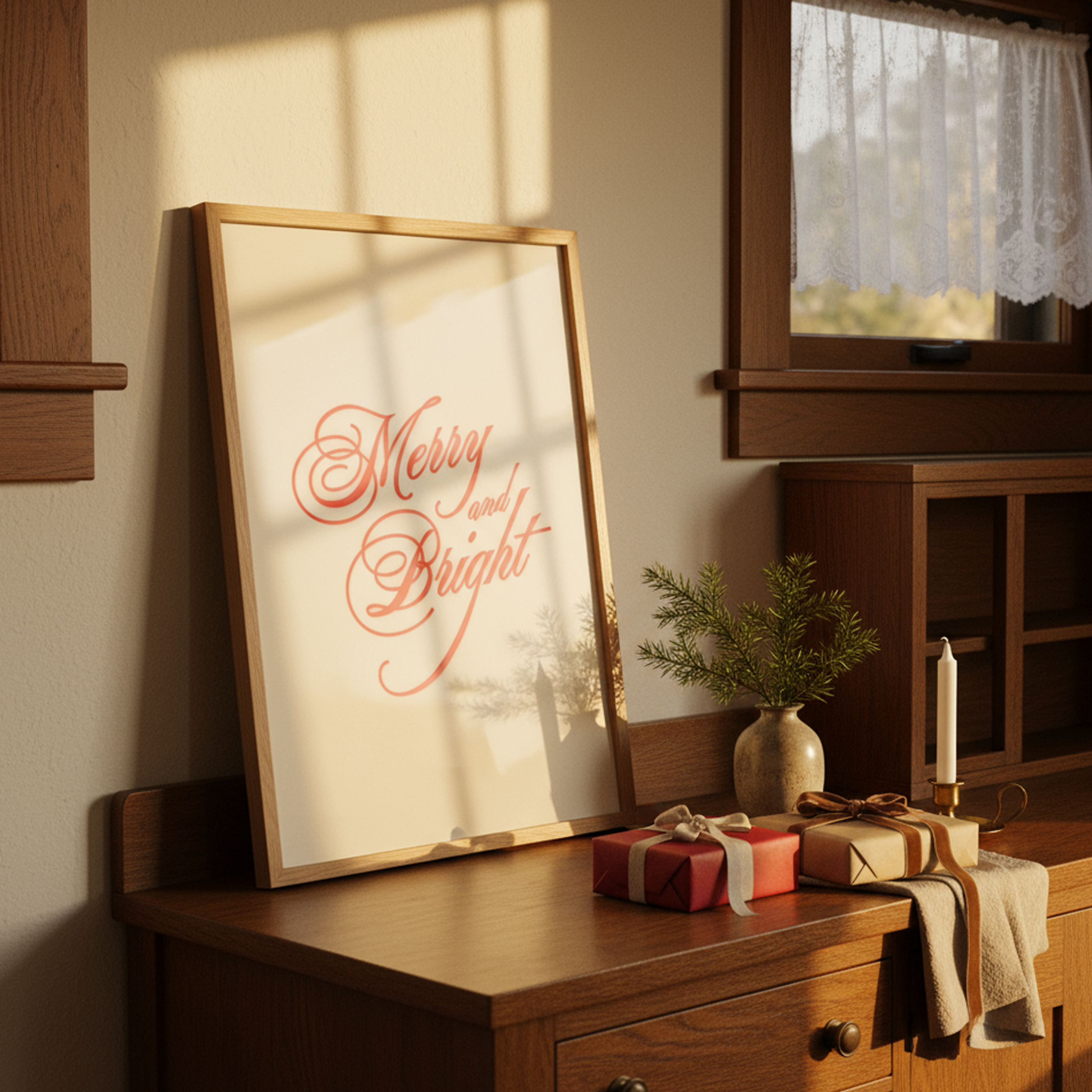 Merry & Bright | Holiday Wall Print