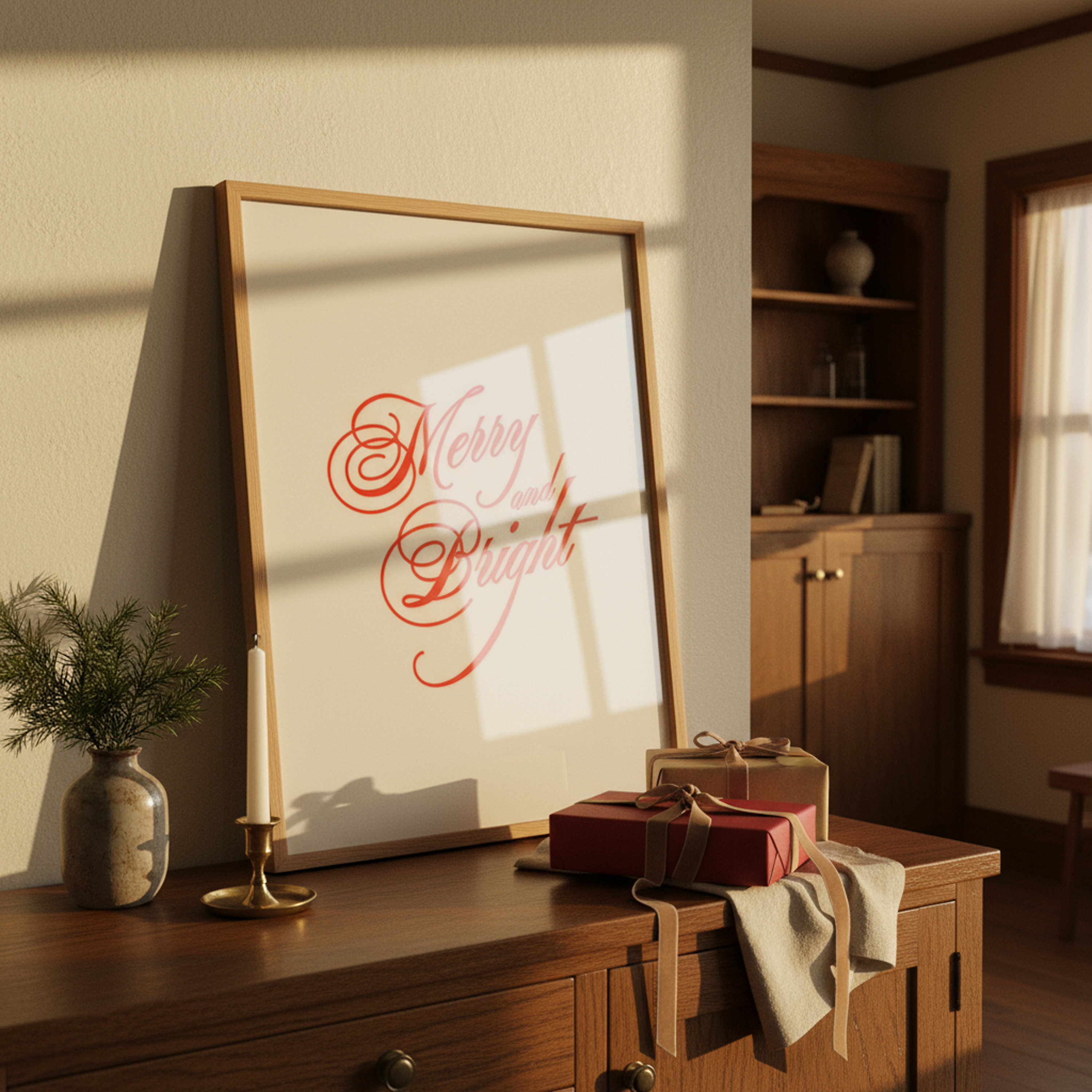 Merry & Bright | Holiday Wall Print