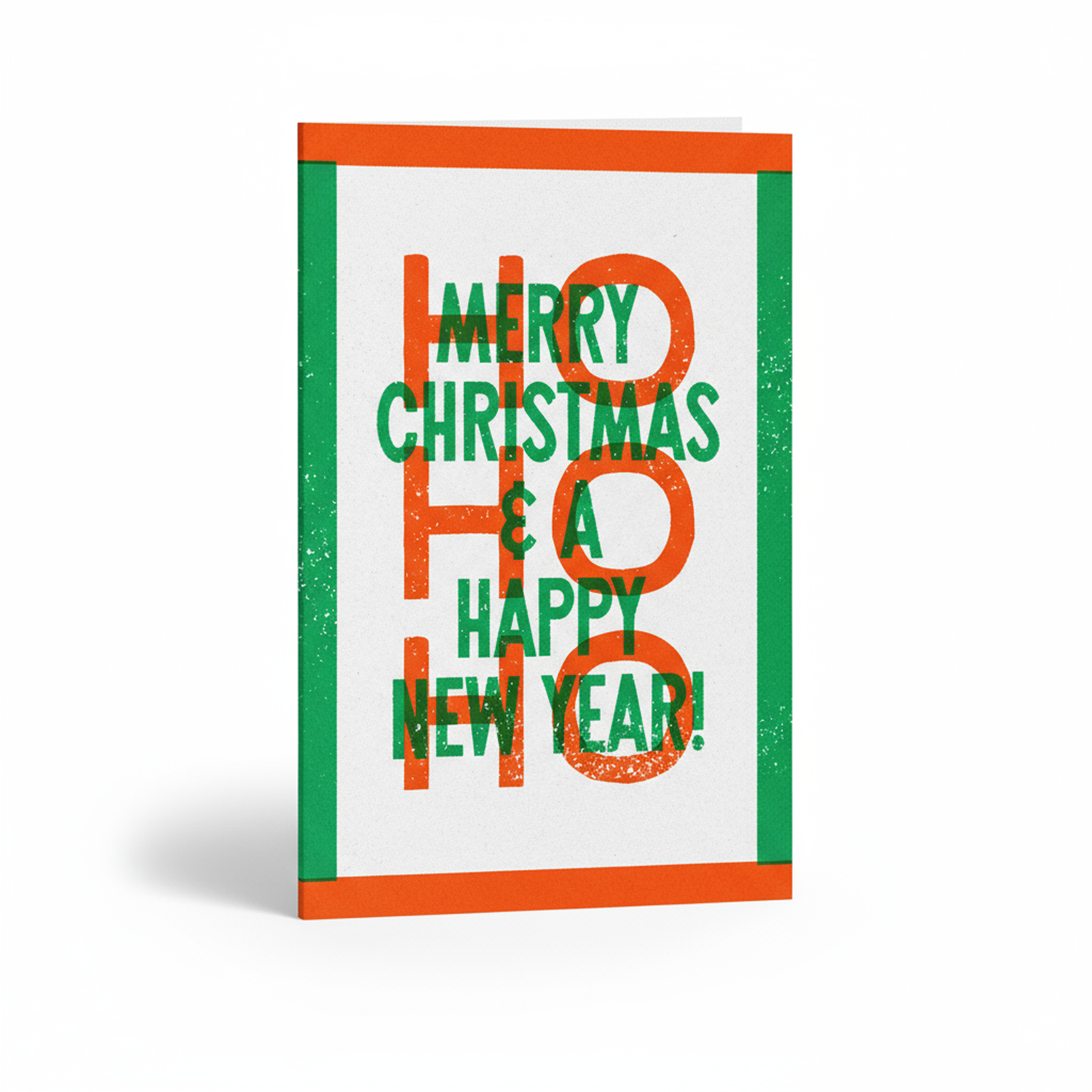 HOHOHO Risograph Style Holiday Cards | Pack of 10