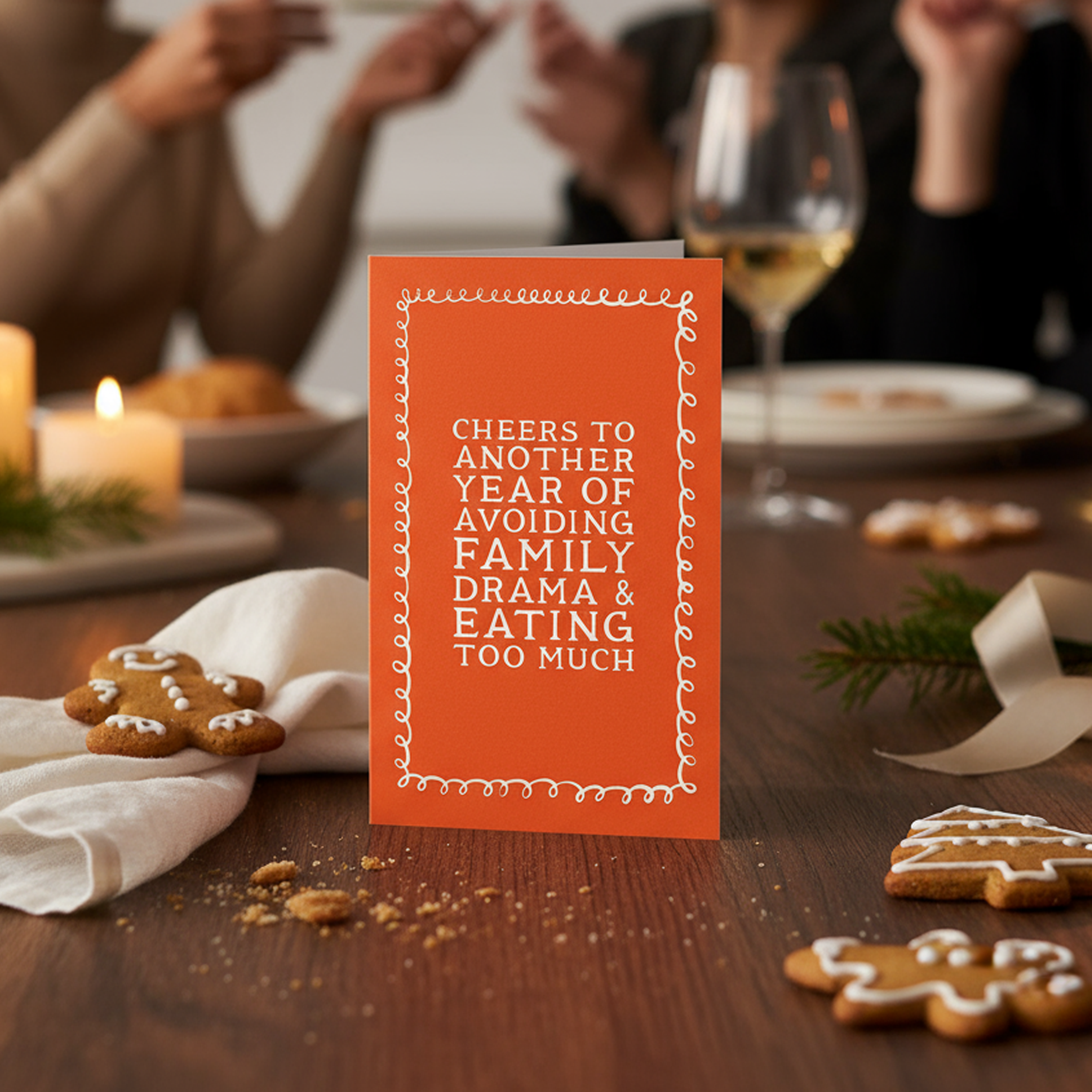 Avoiding Family Drama Holiday Card | Pack of 10 Holiday Cards